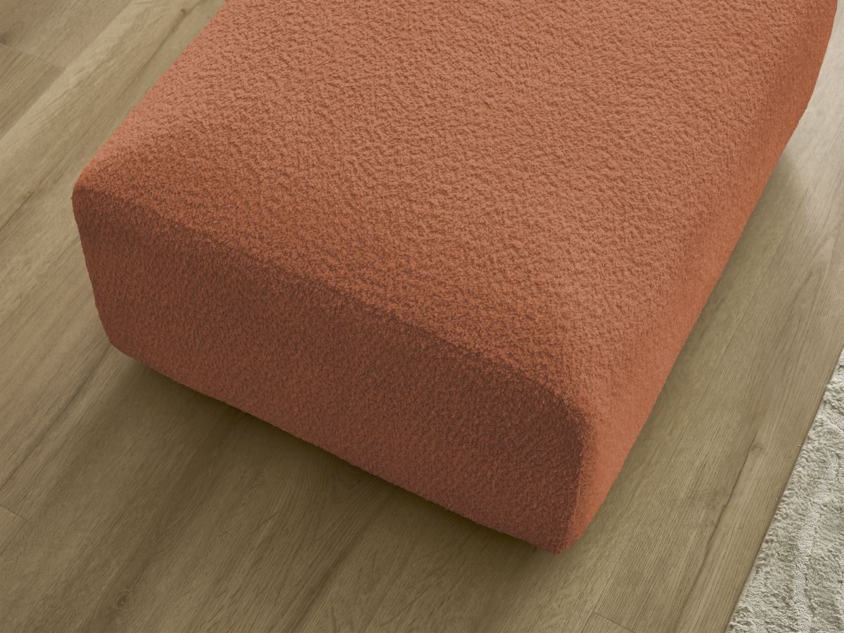 Bobochic Tina Pouf Bouclé-Stoff Orange