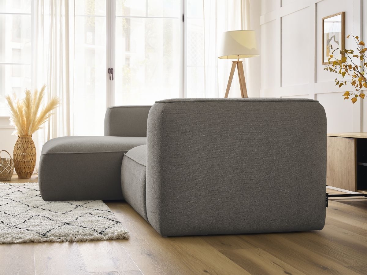 Bobochic Zephyr Ecksofa 260 × 165 cm Strukturstoff Taupe Ecke links