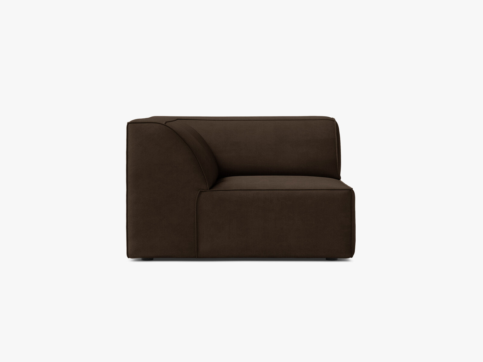 Micadoni Jodie Eckmodul Samt Bluvel Dunkelbraun