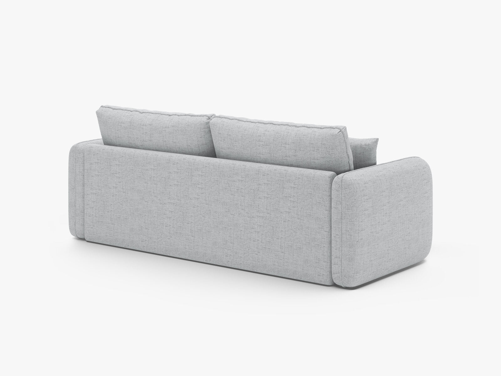 Micadoni Sofa mit Schlaffunktion Dormi 3-Sitzer Strukturierter Stoff Moly Hellgrau