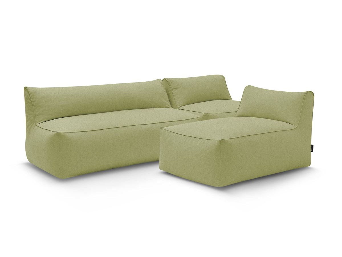 Bobochic Riviera Pouf 320 × 135 cm Stoff Grün