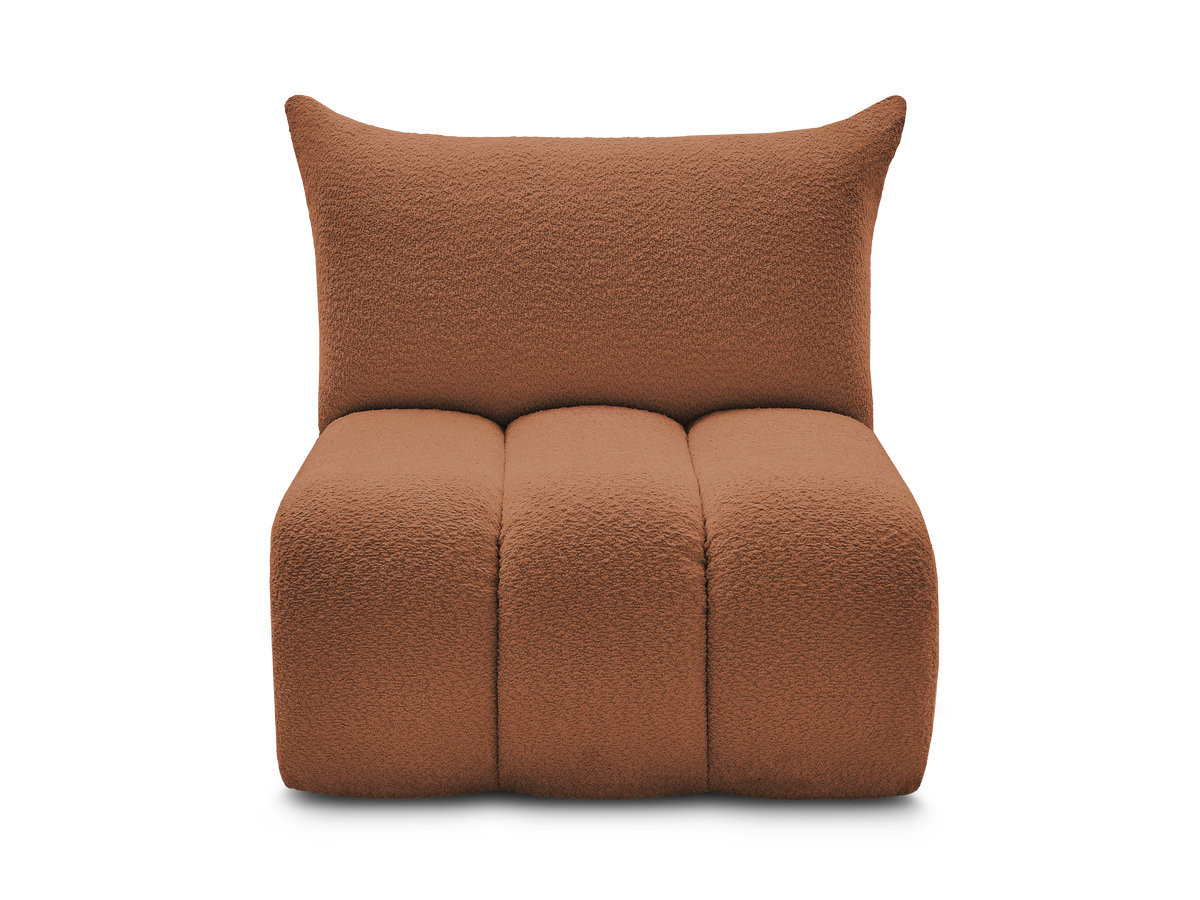 Bobochic Azra Sofamodul 1-Sitzer 90 × 112 cm Bouclé-Stoff Orange