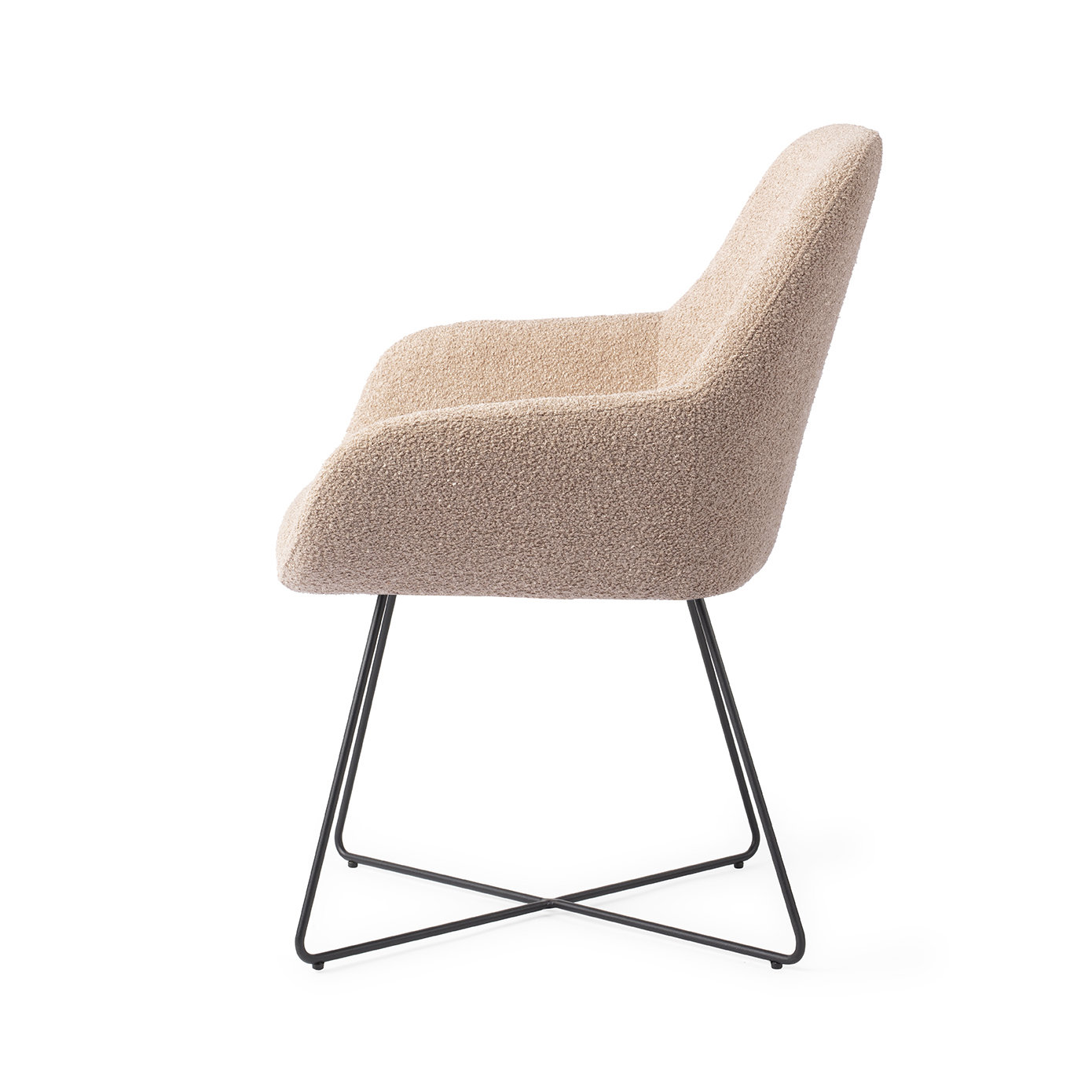 Jesper Home Esszimmerstuhl Kushi Flax Relax Cross Schwarz