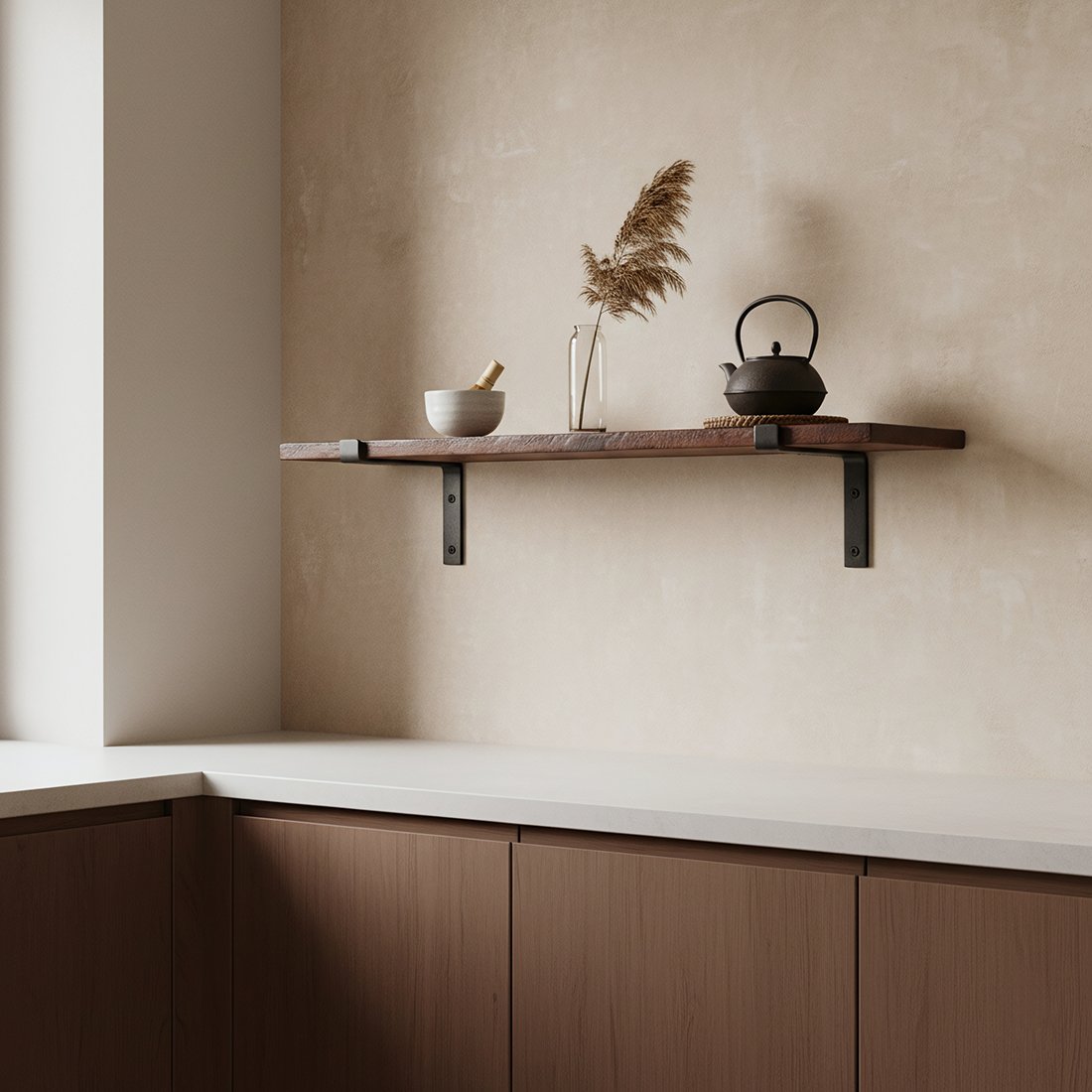 Raw Materials Factory Wandregal braun 80cm