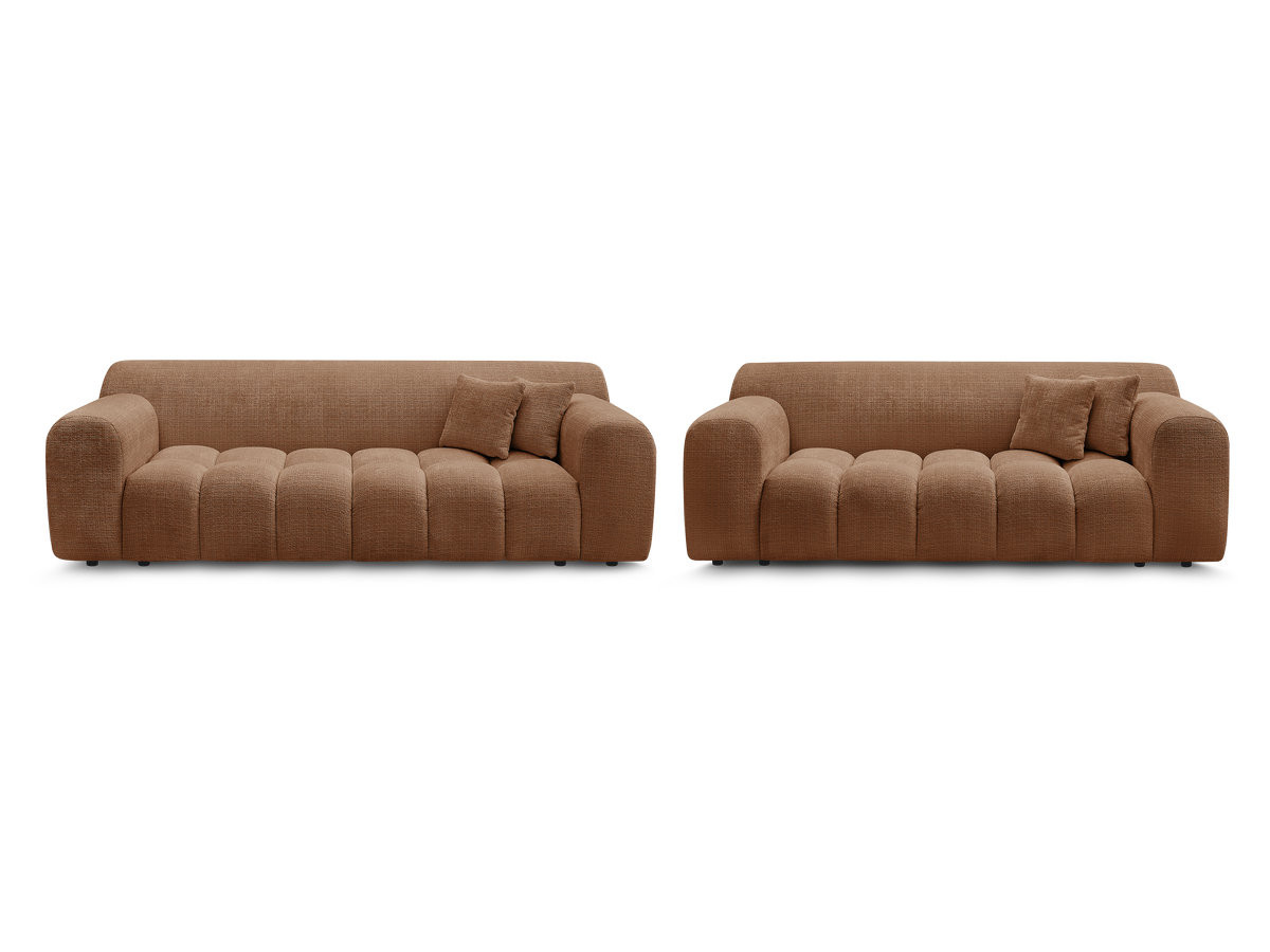 Bobochic Melisse Sofa 5-Sitzer Strukturstoff Orange
