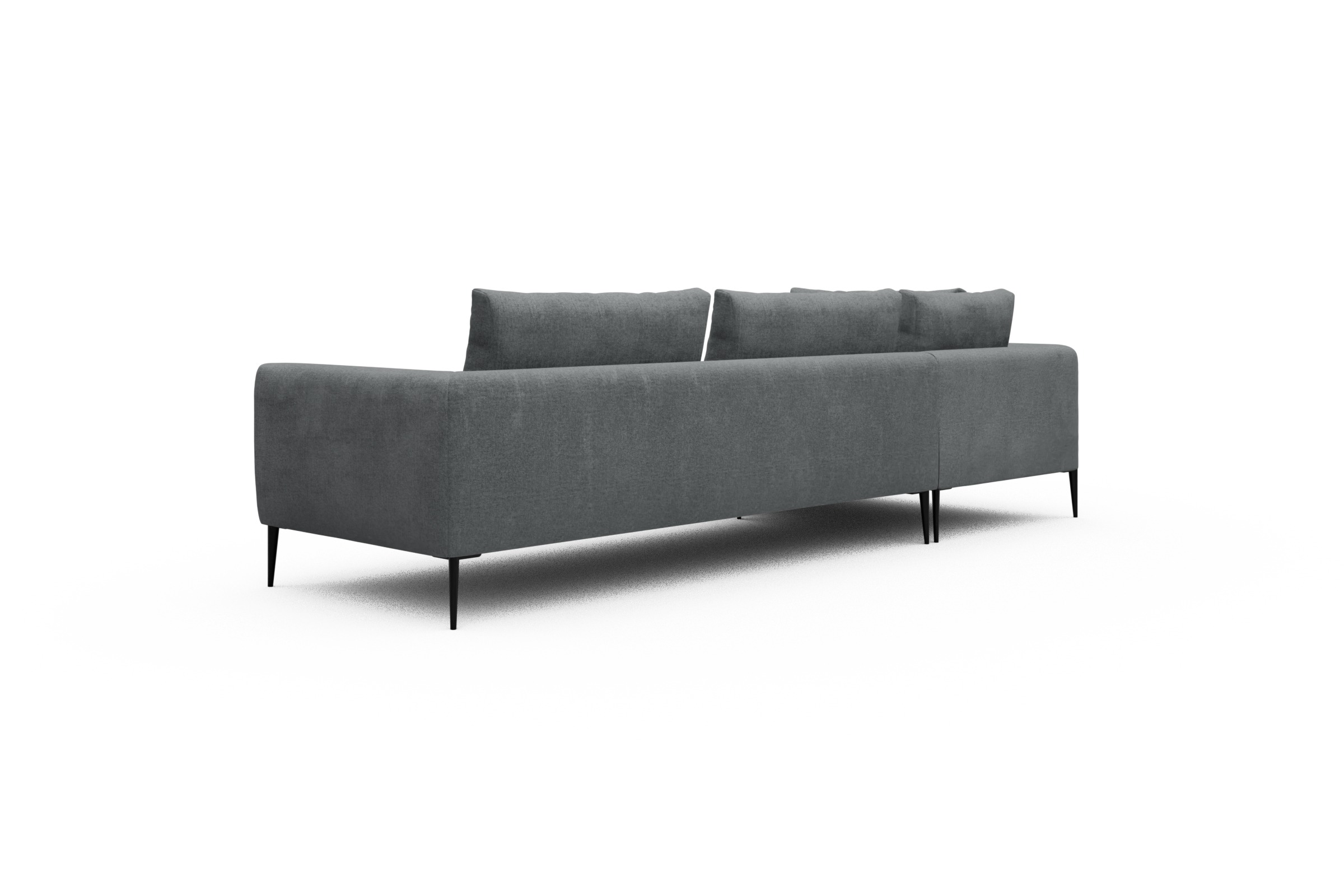 Ecksofa Paul Relax-Ecke rechts mit 3-Sitzer Casone-Gravel-Grey