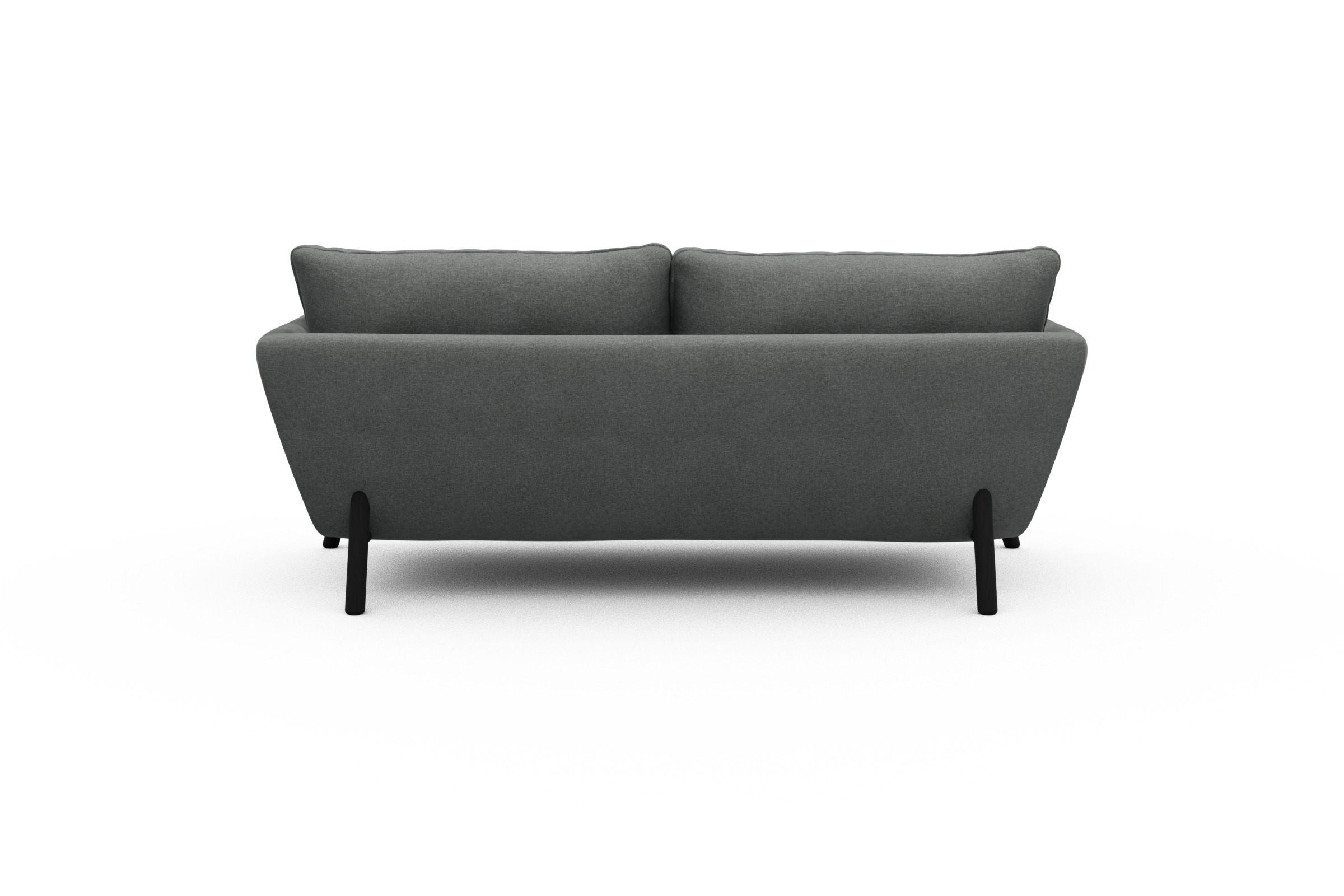 Sofa Emil 2-Sitzer Beinfarbe Eiche Schwarz Satya-Steel