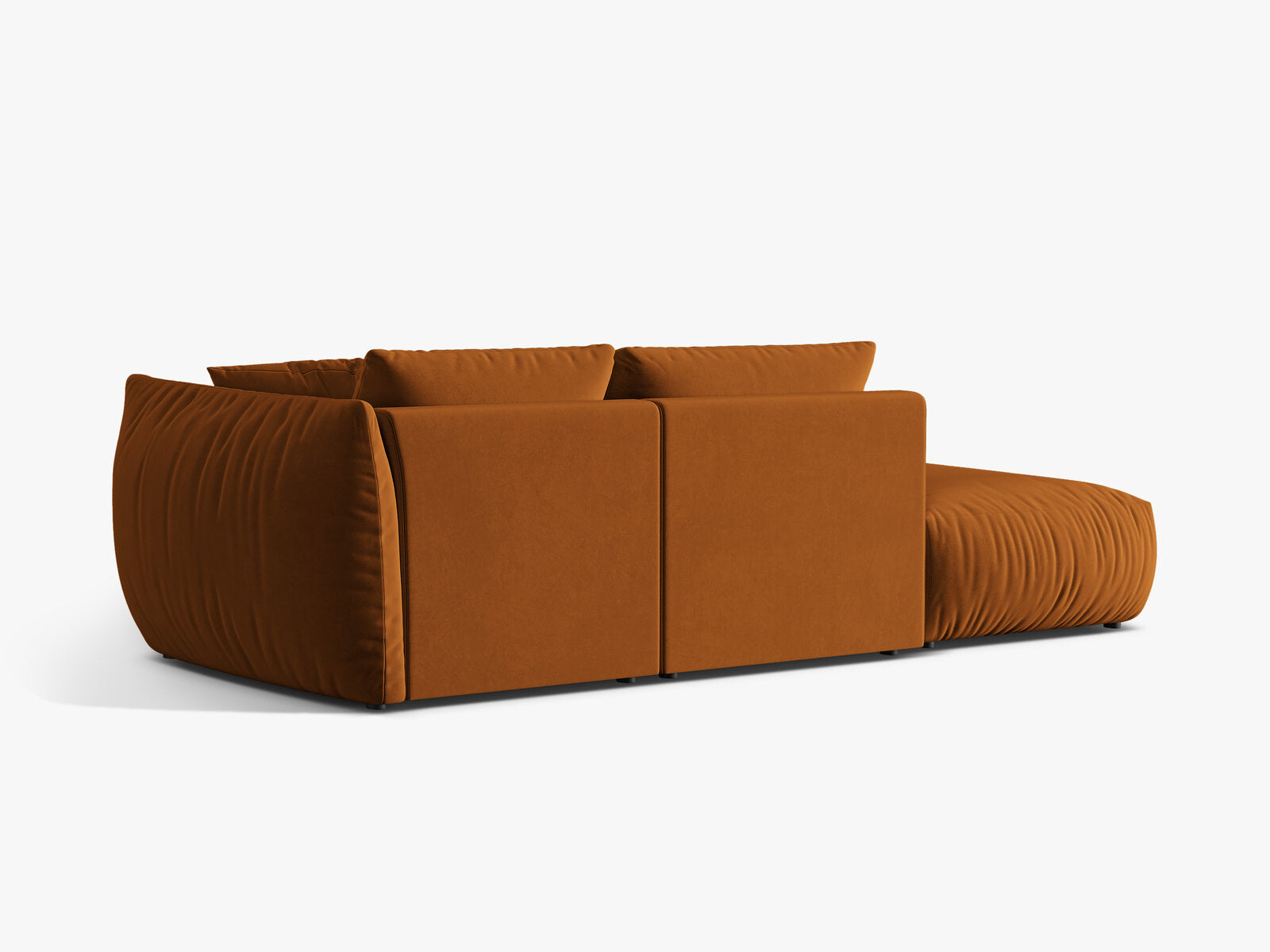Micadoni Modulares Sofa Chris 3-Sitzer Links Samt Terrakotta