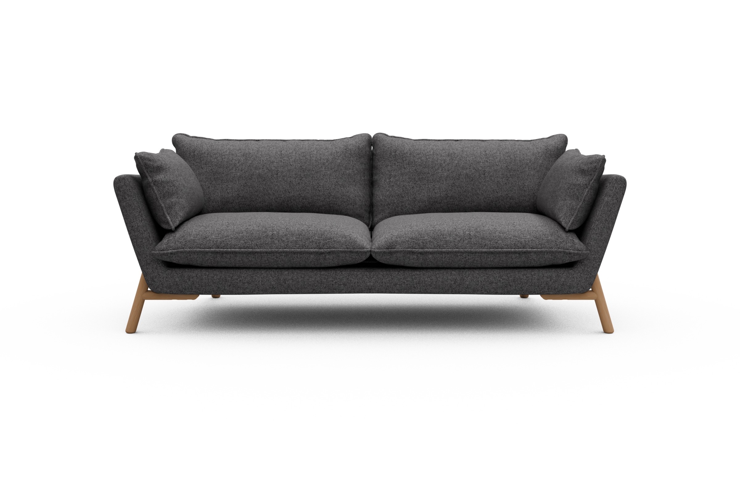 Skandi Home Sofa Emil PREMIUM 3-Sitzer Beinfarbe Eiche Natur Sama-Antracite moebelfaktor