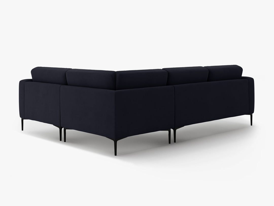 Micadoni Ecksofa Bemy 4-Sitzer Rechts Samt Königsblau