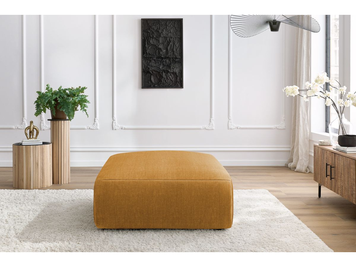 Bobochic Jeanne Pouf 95 × 117 cm Samt Gelb