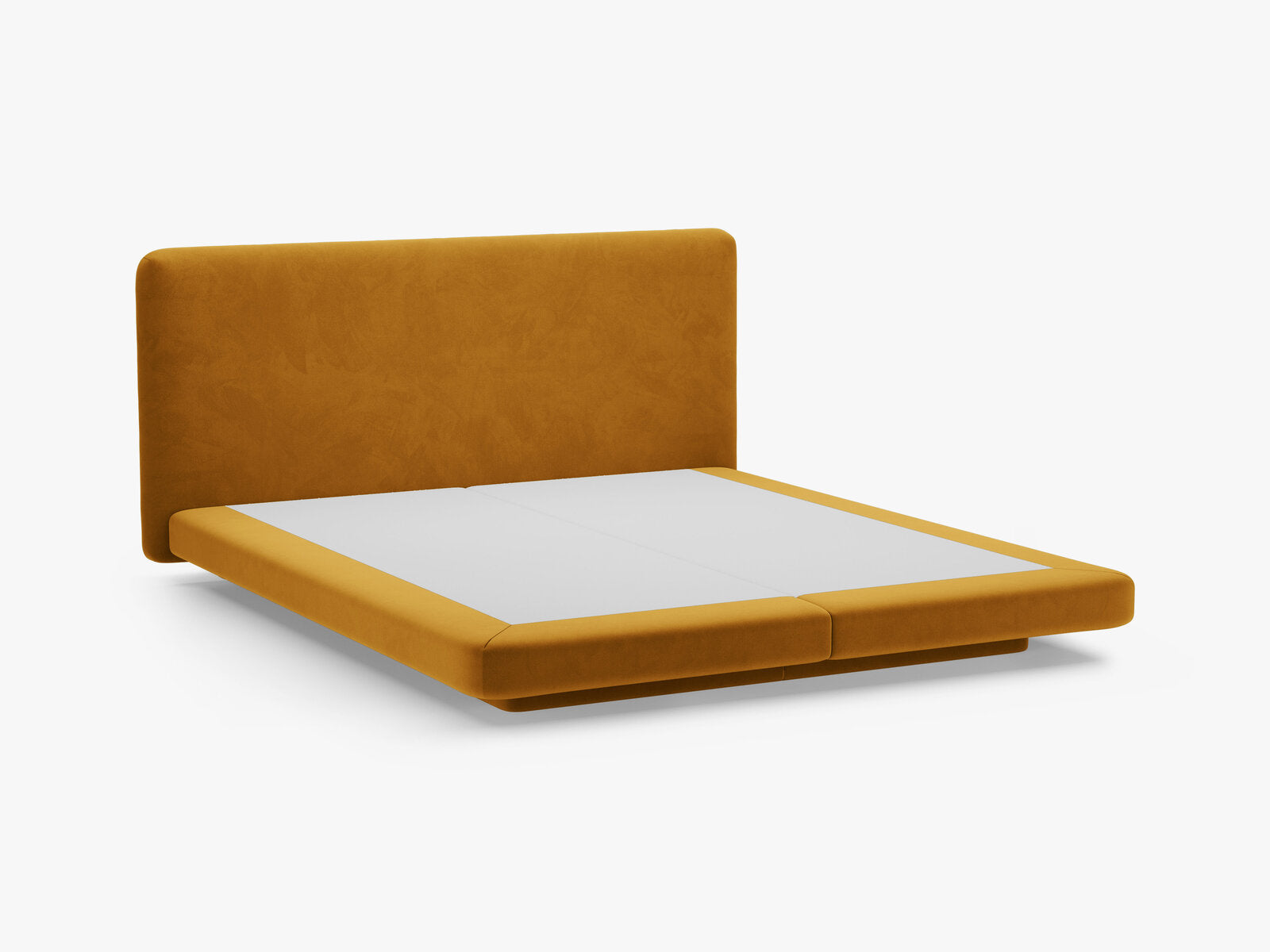Micadoni Polsterbett mit Kopfteil Linea Samt Magic Velvet Senf 200x200