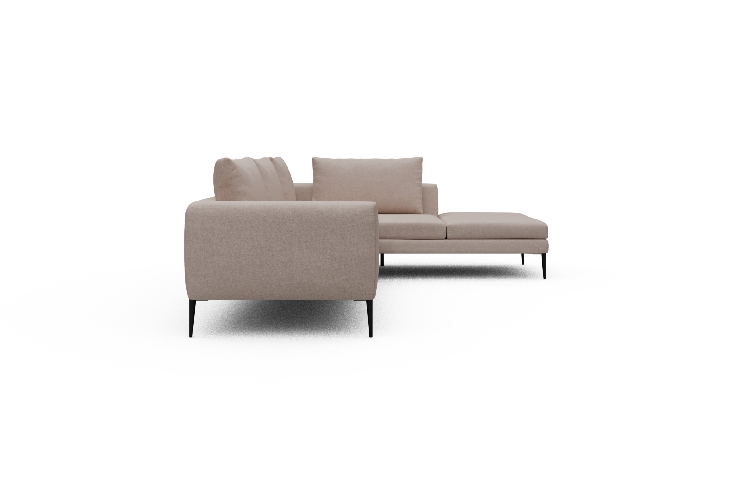 Ecksofa Paul Relax-Ecke links mit 3-Sitzer Weda-Sand
