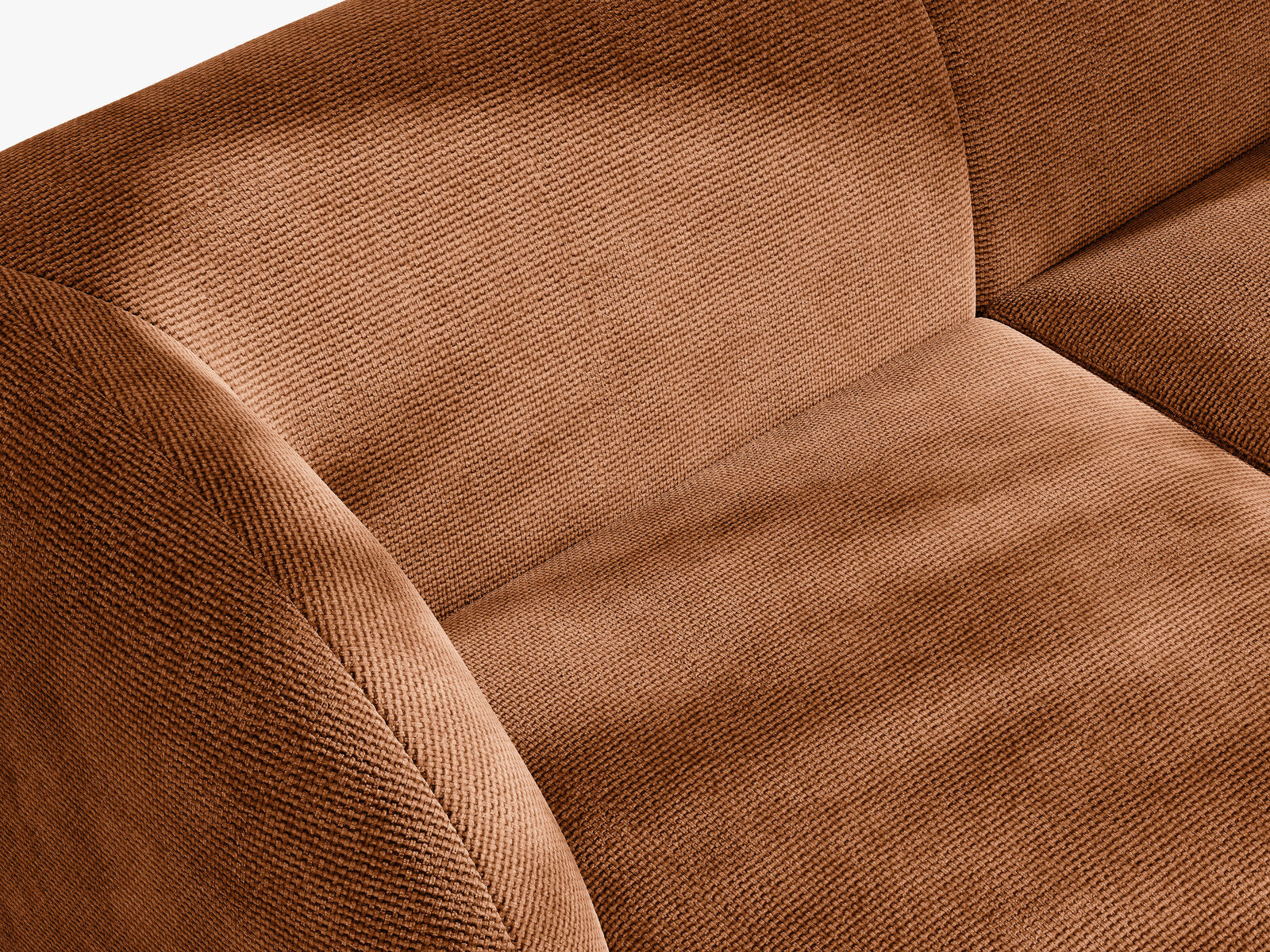 Micadoni 5-Sitzer Symmetrisches Ecksofa Miley Chenille Eden Ziegel