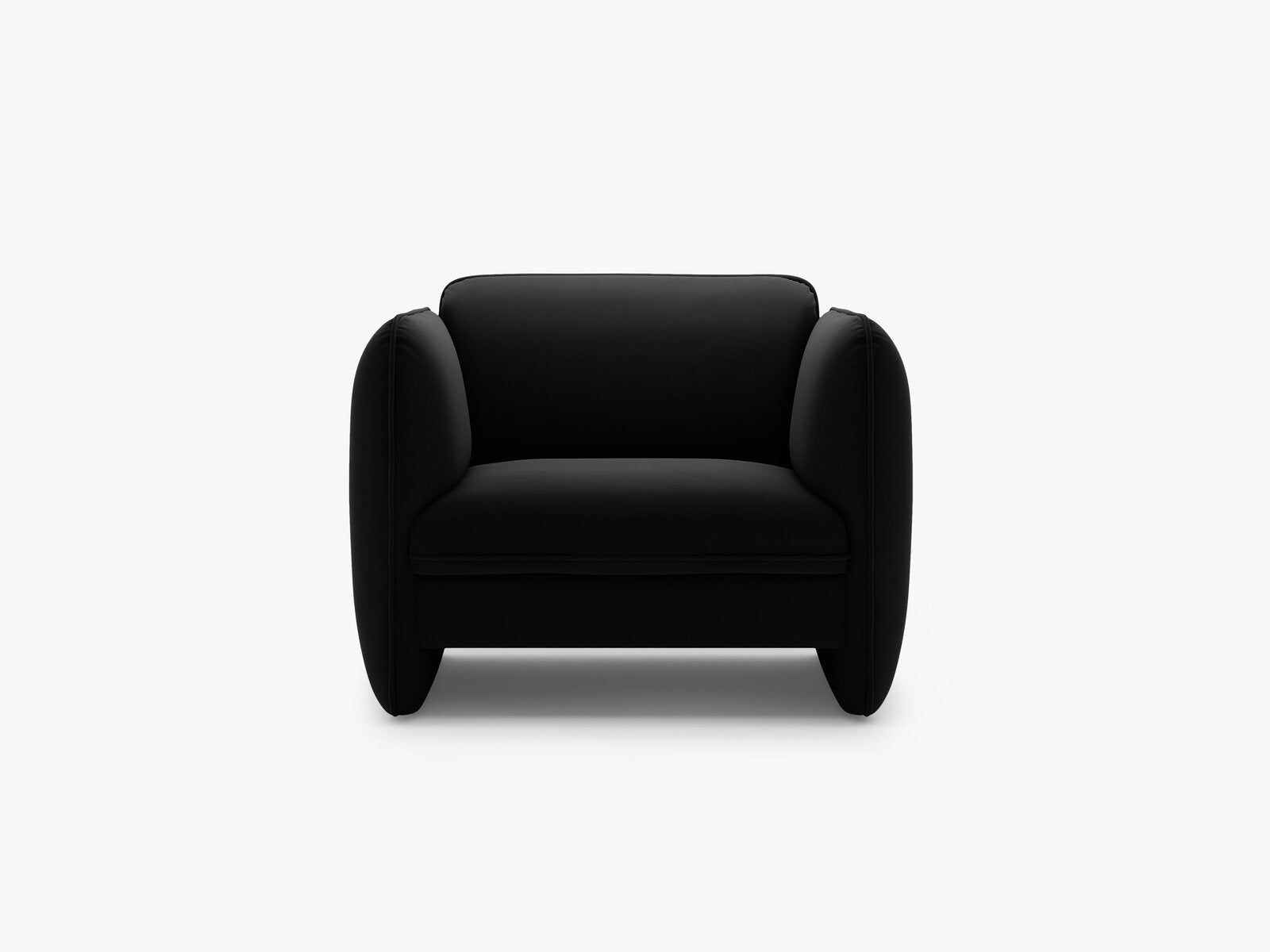 Micadoni Georgia Armsessel Samt Magic Velvet Schwarz