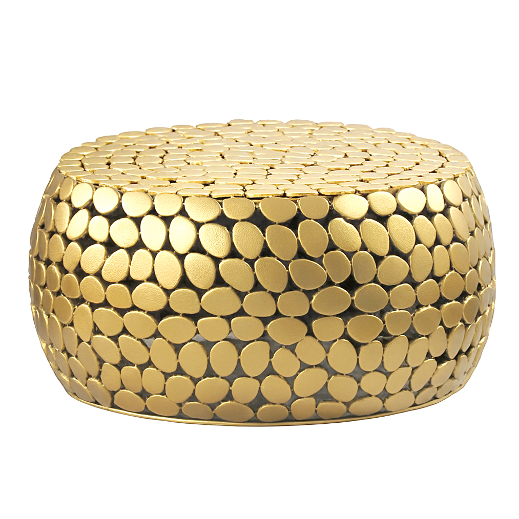 Couchtisch Neskollen Aluminium Gold Ø 66 cm