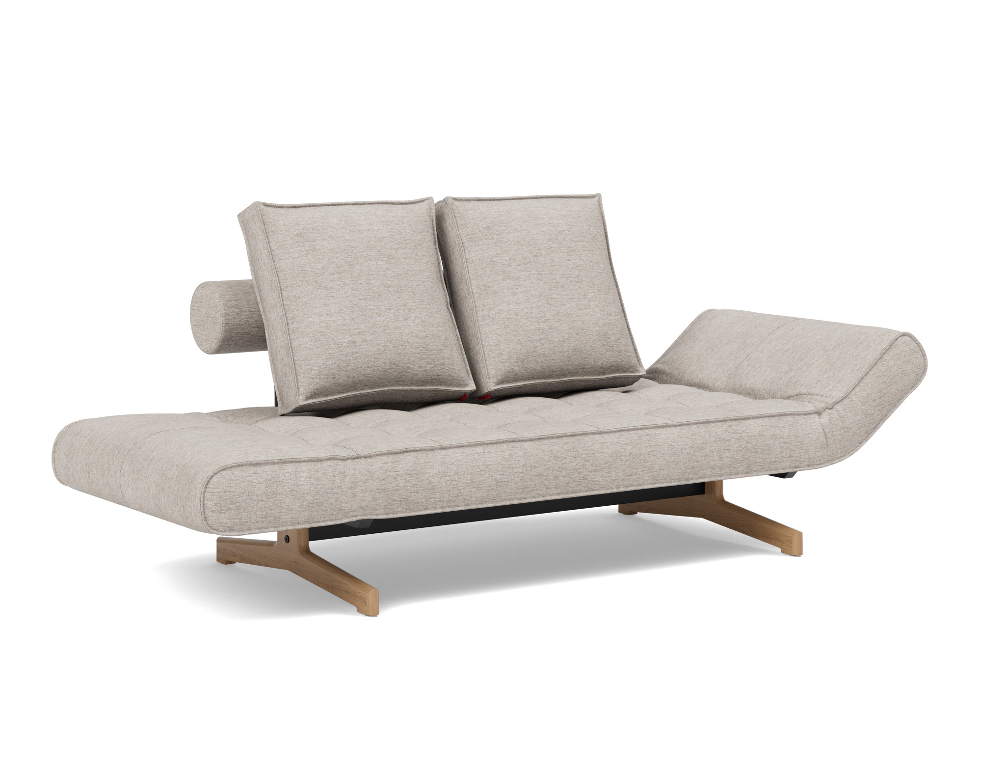 Tagesbett Ghia Chenille Yuveno 471-Sand Beine Eiche