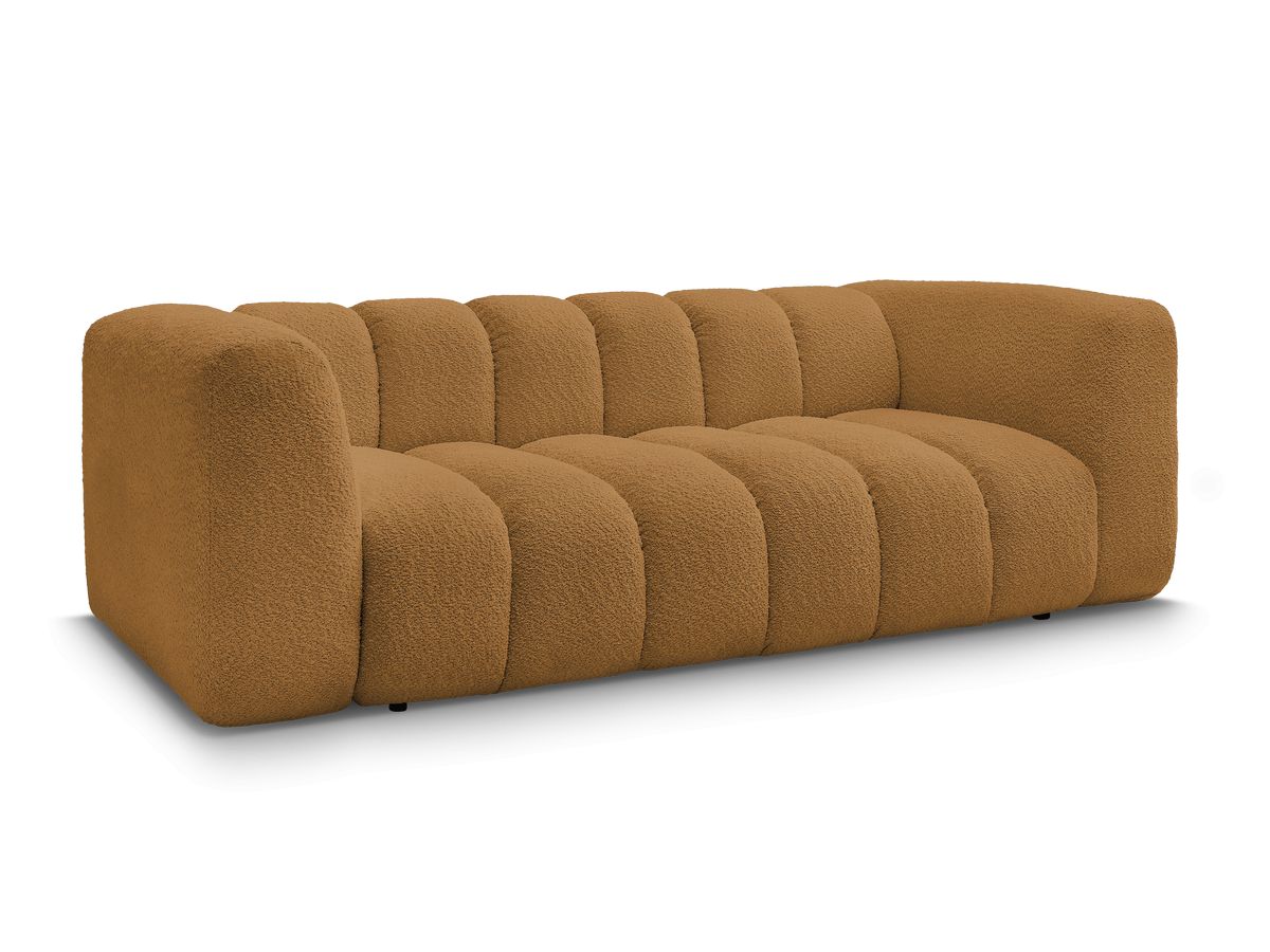 Bobochic Talia Sofa 3-Sitzer Bouclé-Stoff Gelb