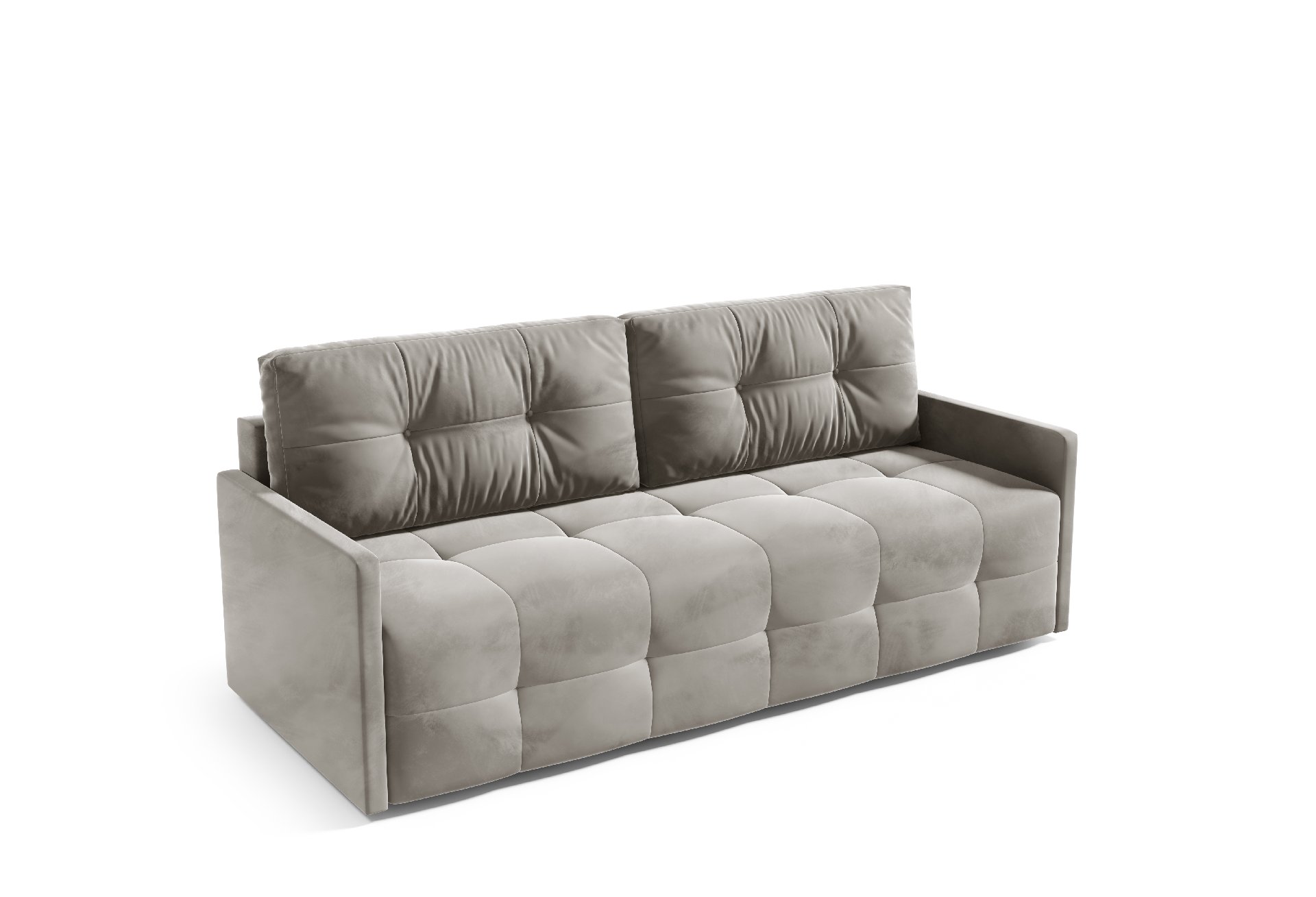 3-Sitzer Schlafsofa Ambro Monolith wasserabweisender Samtstoff moebelfaktor