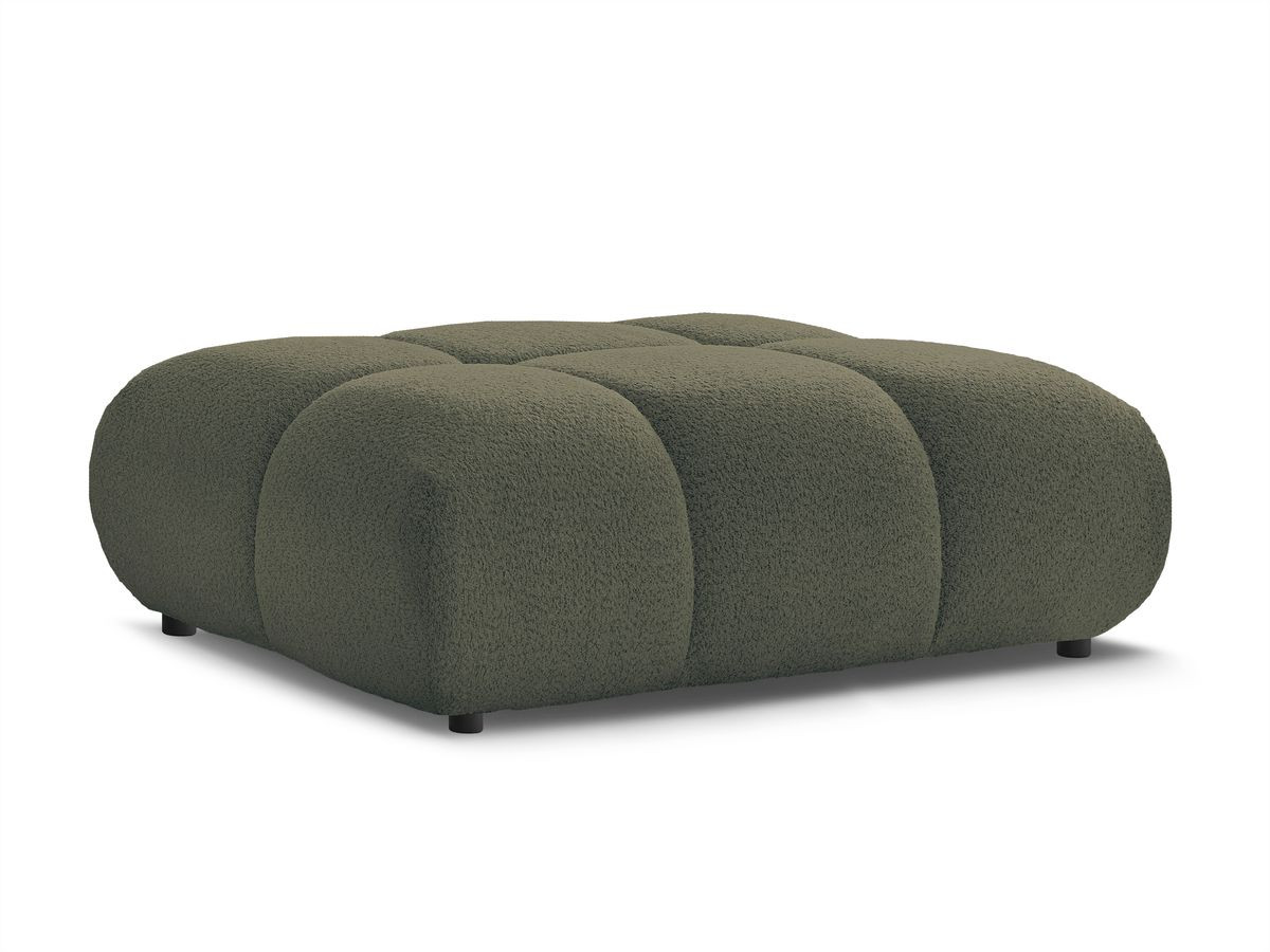 Bobochic Alya Pouf Bouclé-Stoff Grün