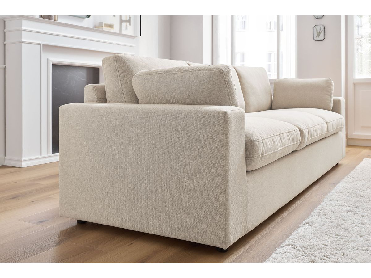 Bobochic Belair Sofa 3-Sitzer 250 × 93 cm Stoff Beige