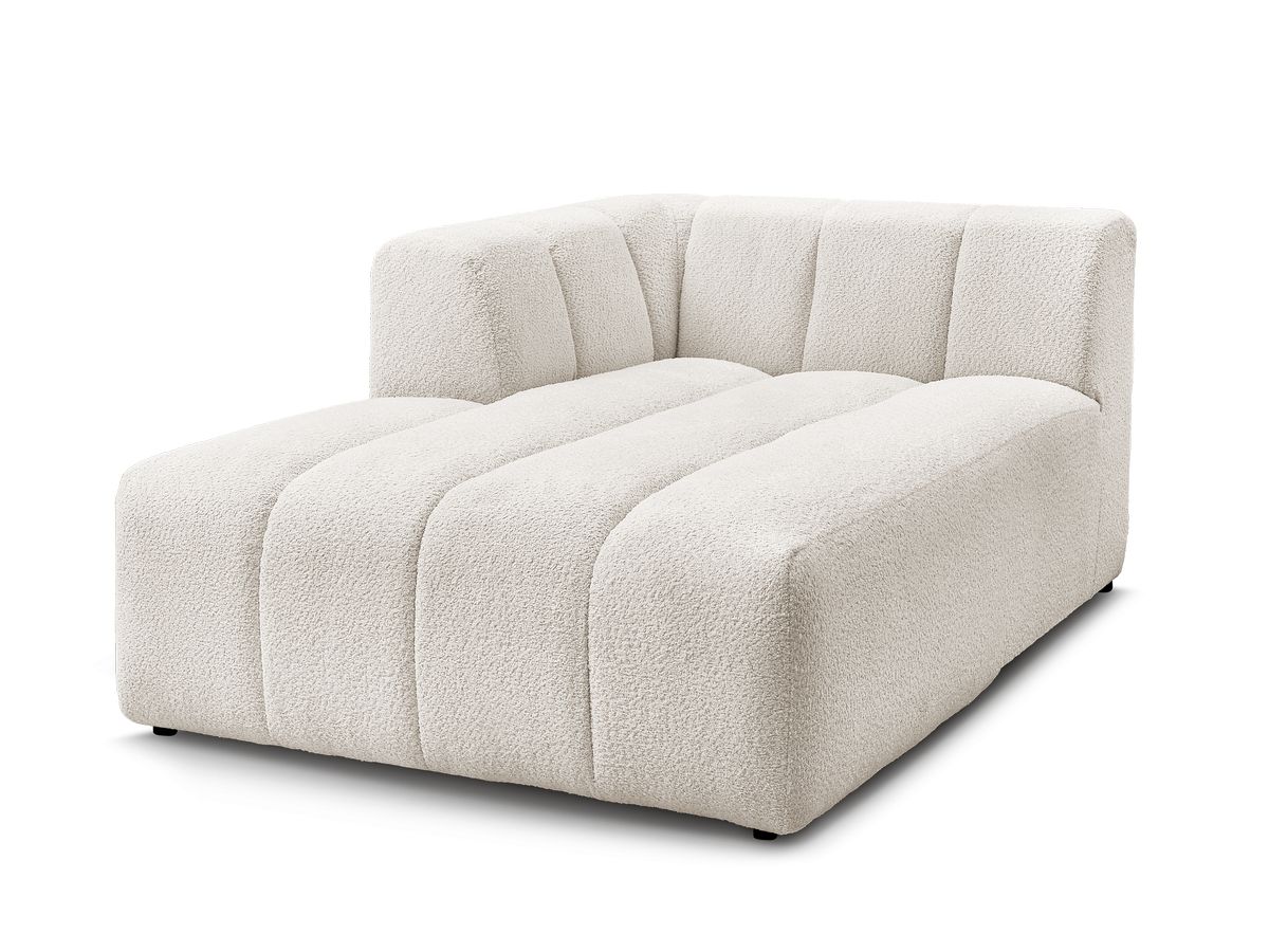 Bobochic Annecy Méridienne-Modul Bouclé-Stoff Weiß Ecke links