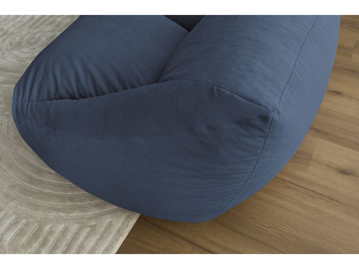 Bobochic Lilibet Pouf Cordsamt Dunkelblau