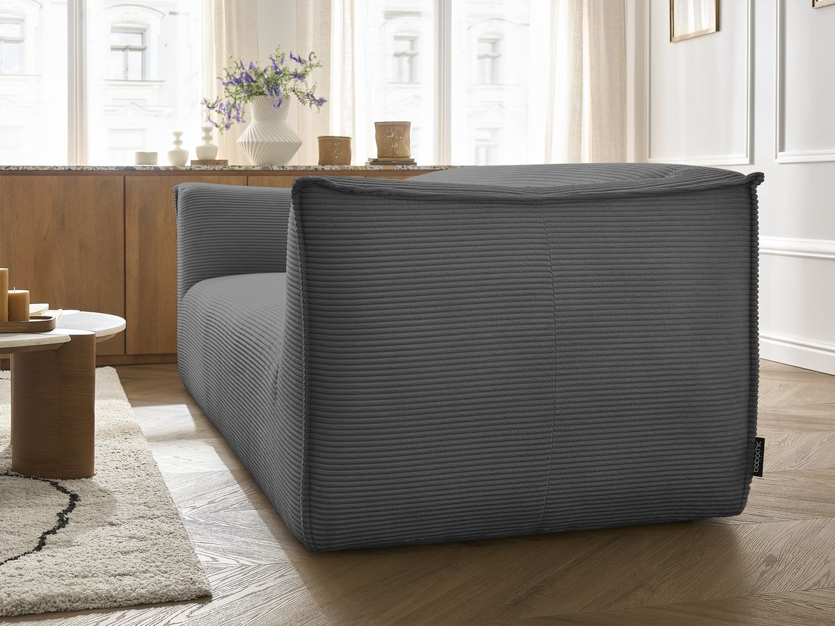Bobochic Giorgia Sofa 5-Sitzer 534 × 100 cm Cordsamt Dunkelgrau