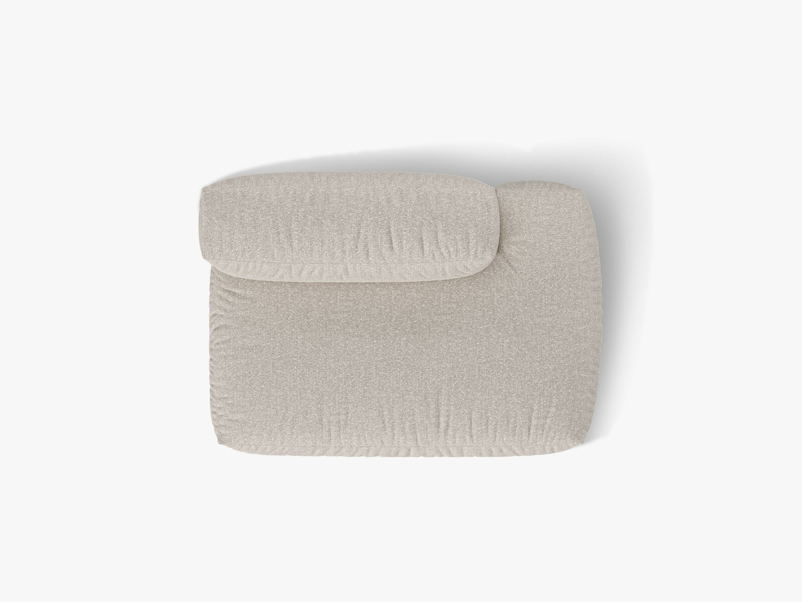 Micadoni Ecksofa-Modul Martina 1-Sitzer Rechts Boucle Monet Beige