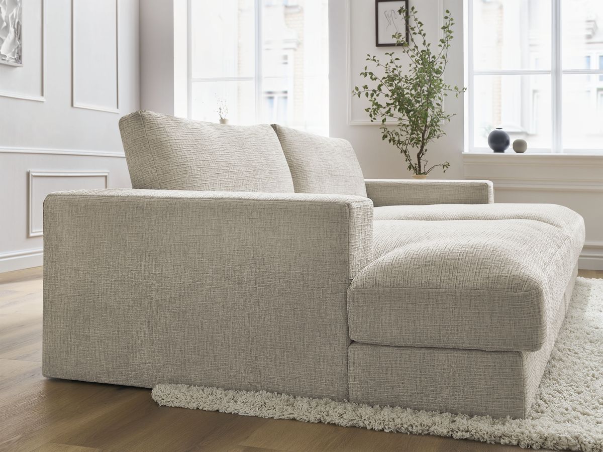Bobochic Leonard Sofa 4-Sitzer 234 × 159 cm Strukturstoff Beige