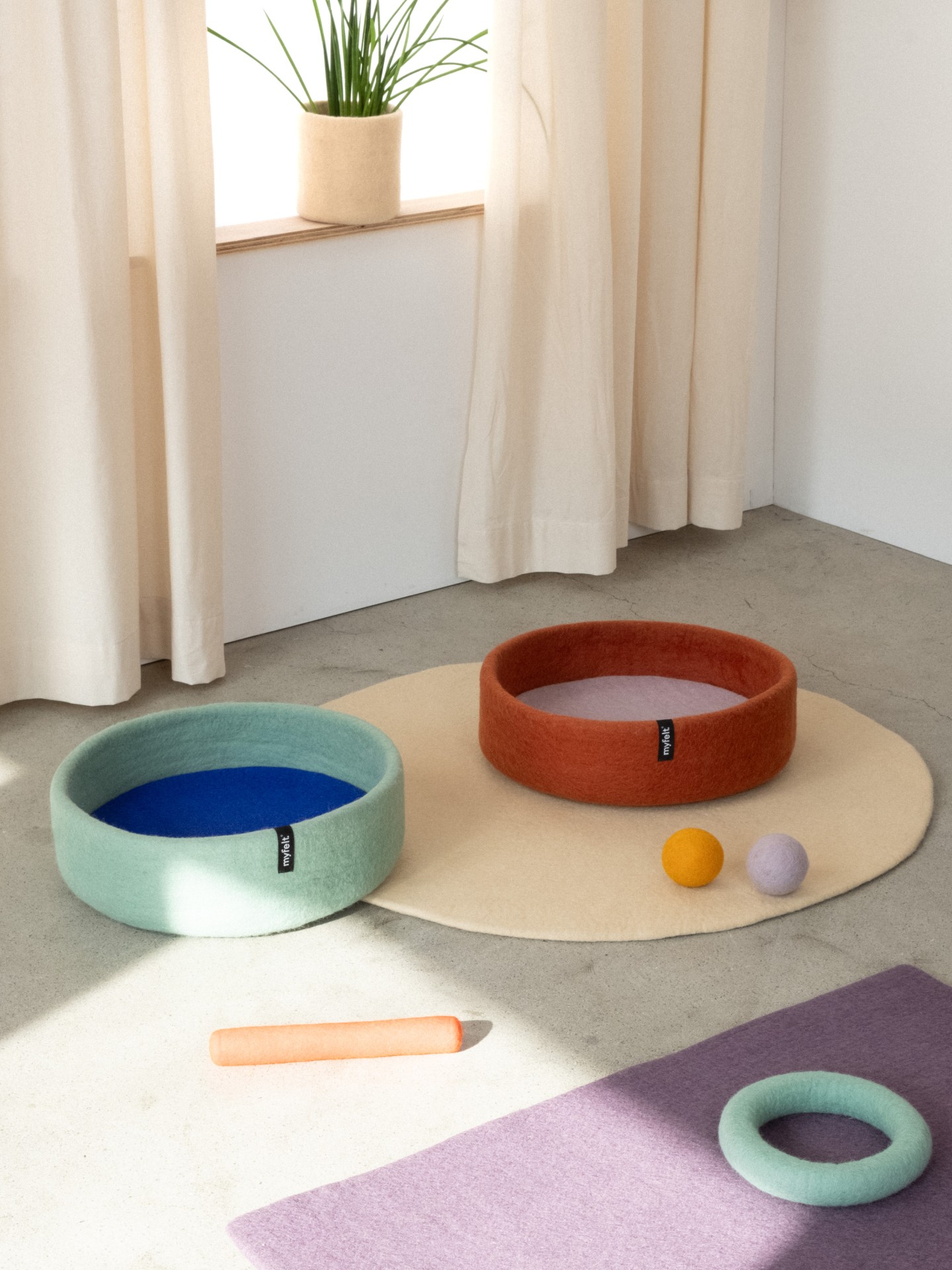 myfelt Fine Hundekorb - Inlay Ockergelb