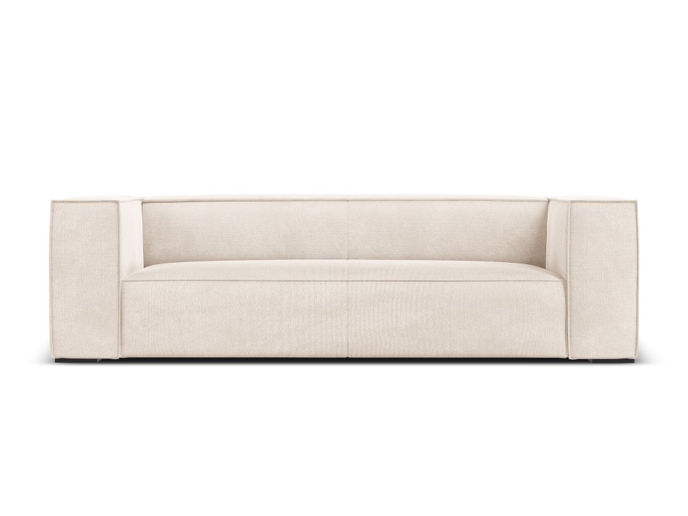 Cosmopolitan Design Sofa Turin 3-Sitzer Strukturierter Stoff Rosario Helles Beige