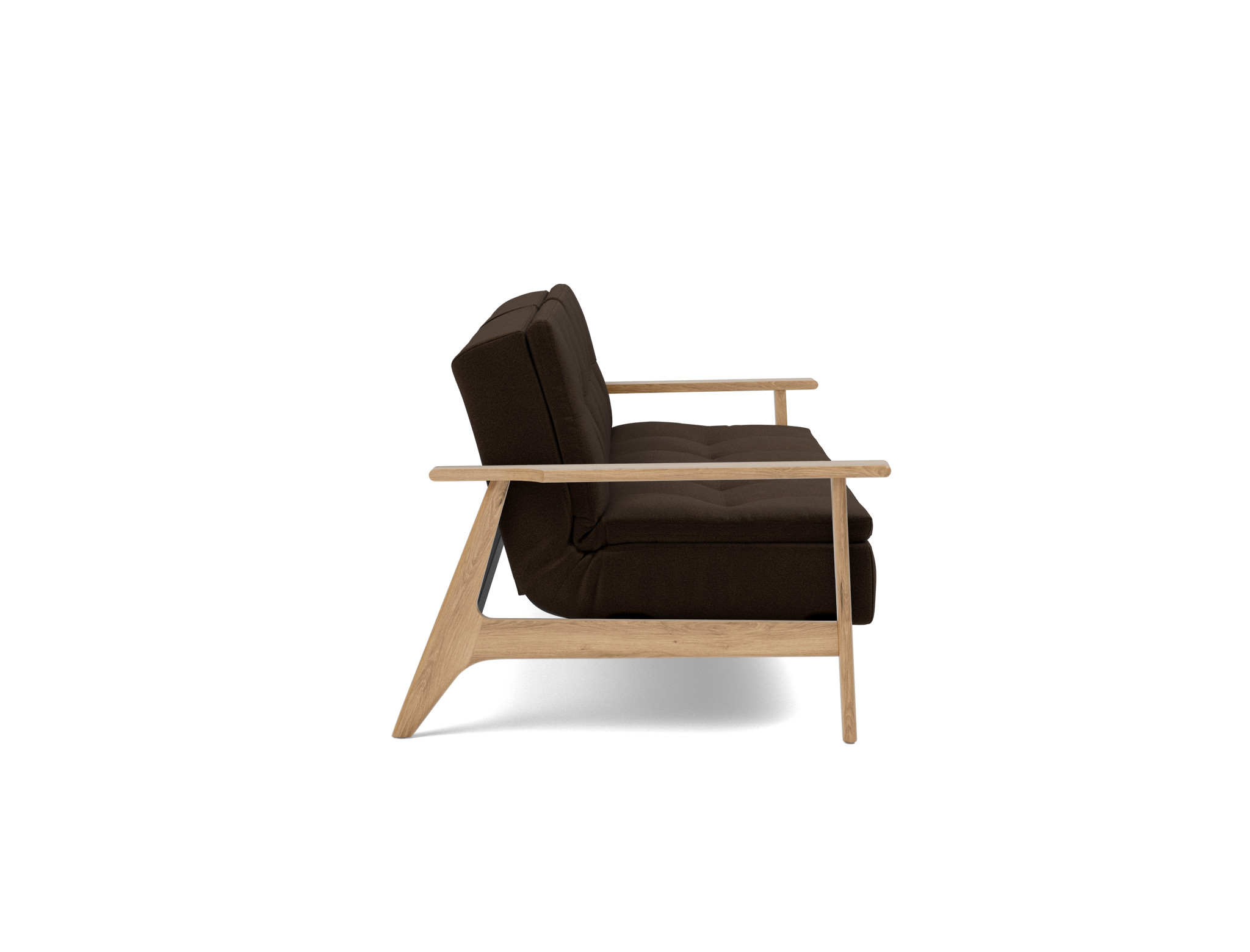Schlafsofa Dublexo Frej Strukturierter Stoff Taura 358-Chocco