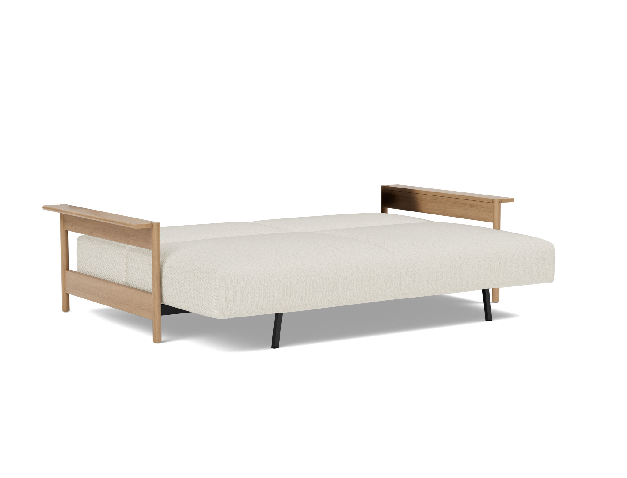 Schlafsofa Malloy Wood Boucle Skandi 531-Off-White