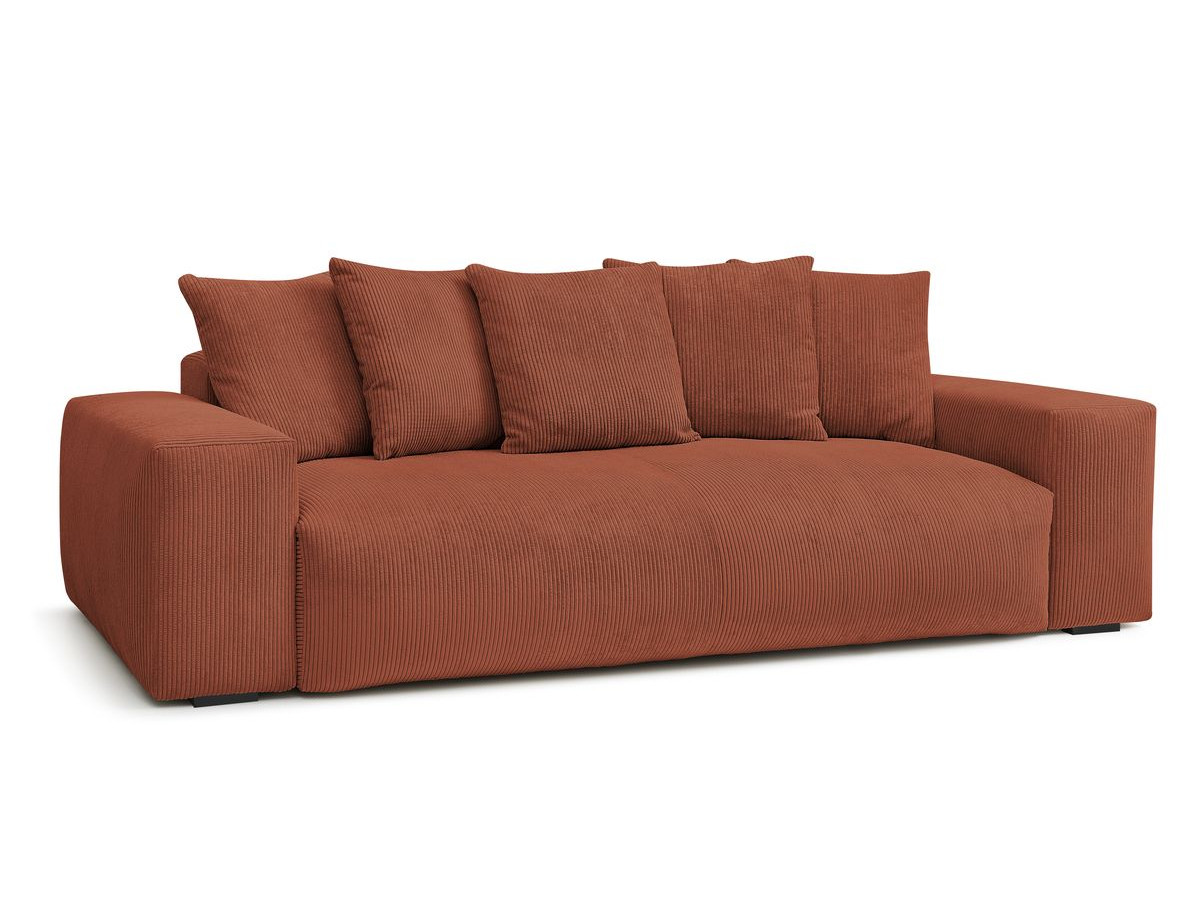 Bobochic Voltaire Sofa 3-Sitzer 280 × 124 cm Cordsamt Orange