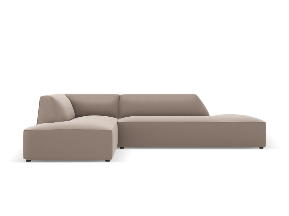 Cosmopolitan Design Ecksofa Siena 4-Sitzer offen Kunstleder Pacifico Hellbraun Links