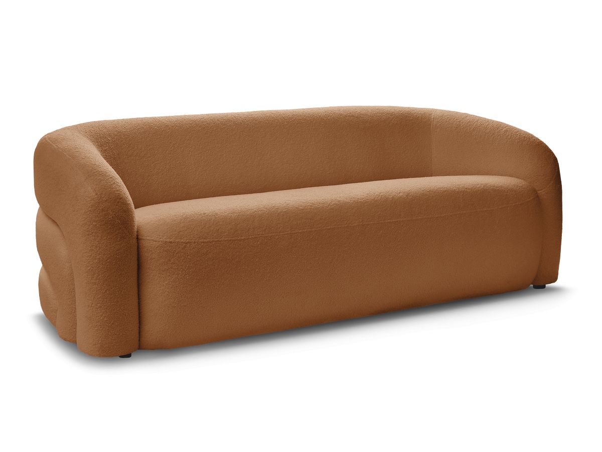 Bobochic Elina Sofa 3-Sitzer Bouclé-Stoff Orange
