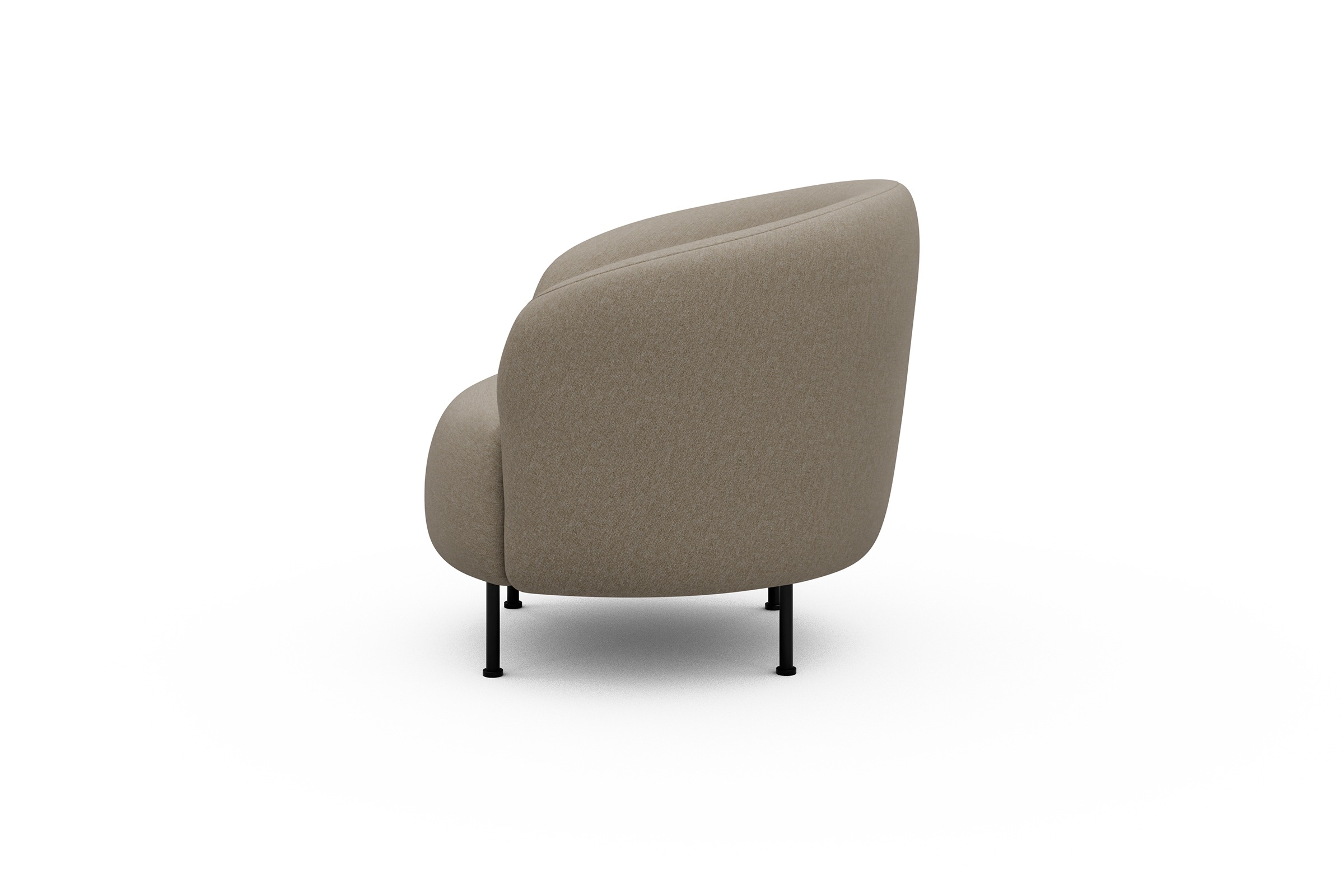 Sessel Ronda Metallbeine Schwarz Satya-Natural