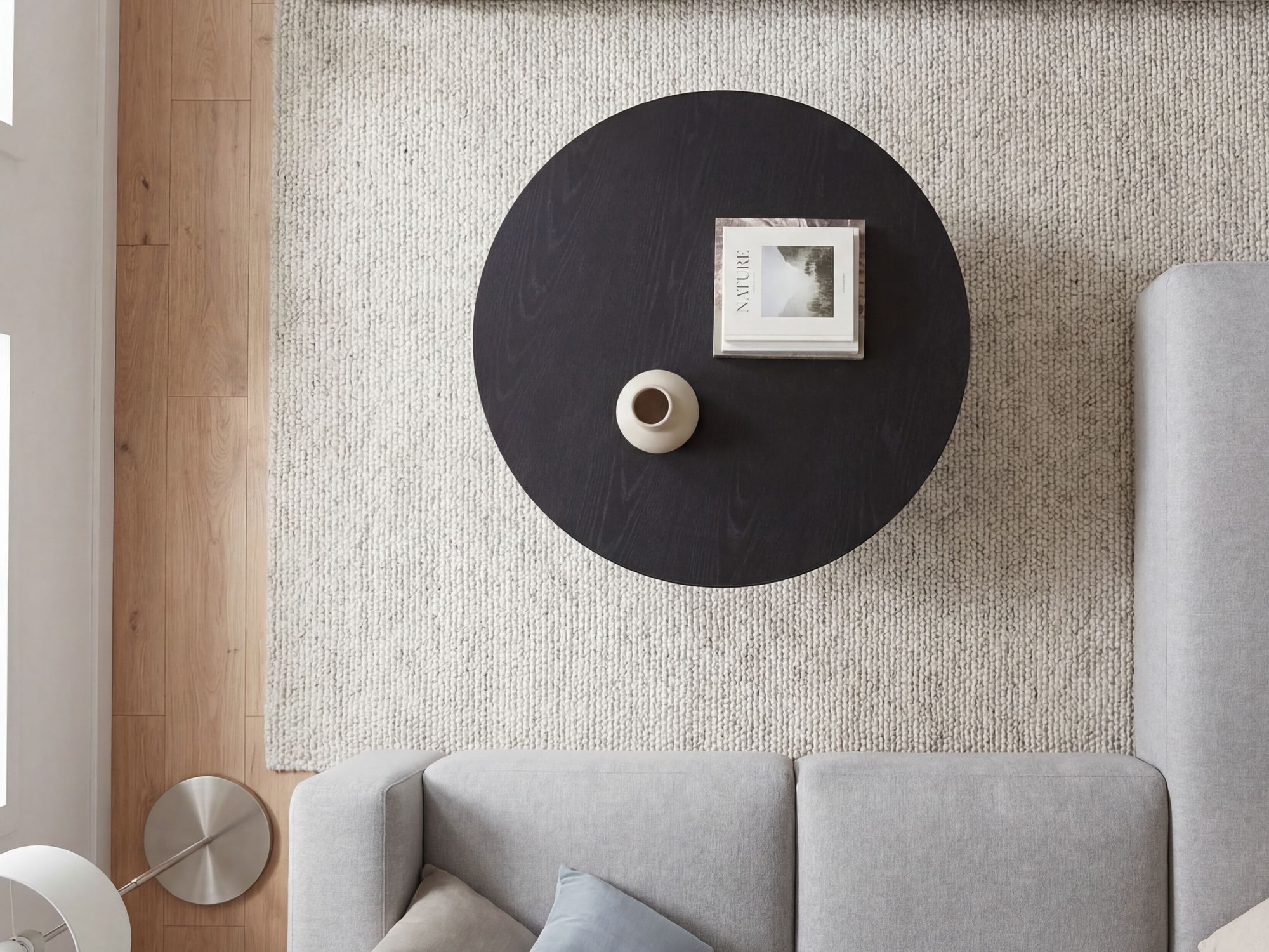 Couchtisch Straume Schwarz Ø 80 cm