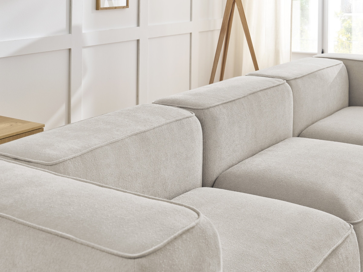 Bobochic Zephyr Sofa 3-Sitzer Strukturstoff Beige
