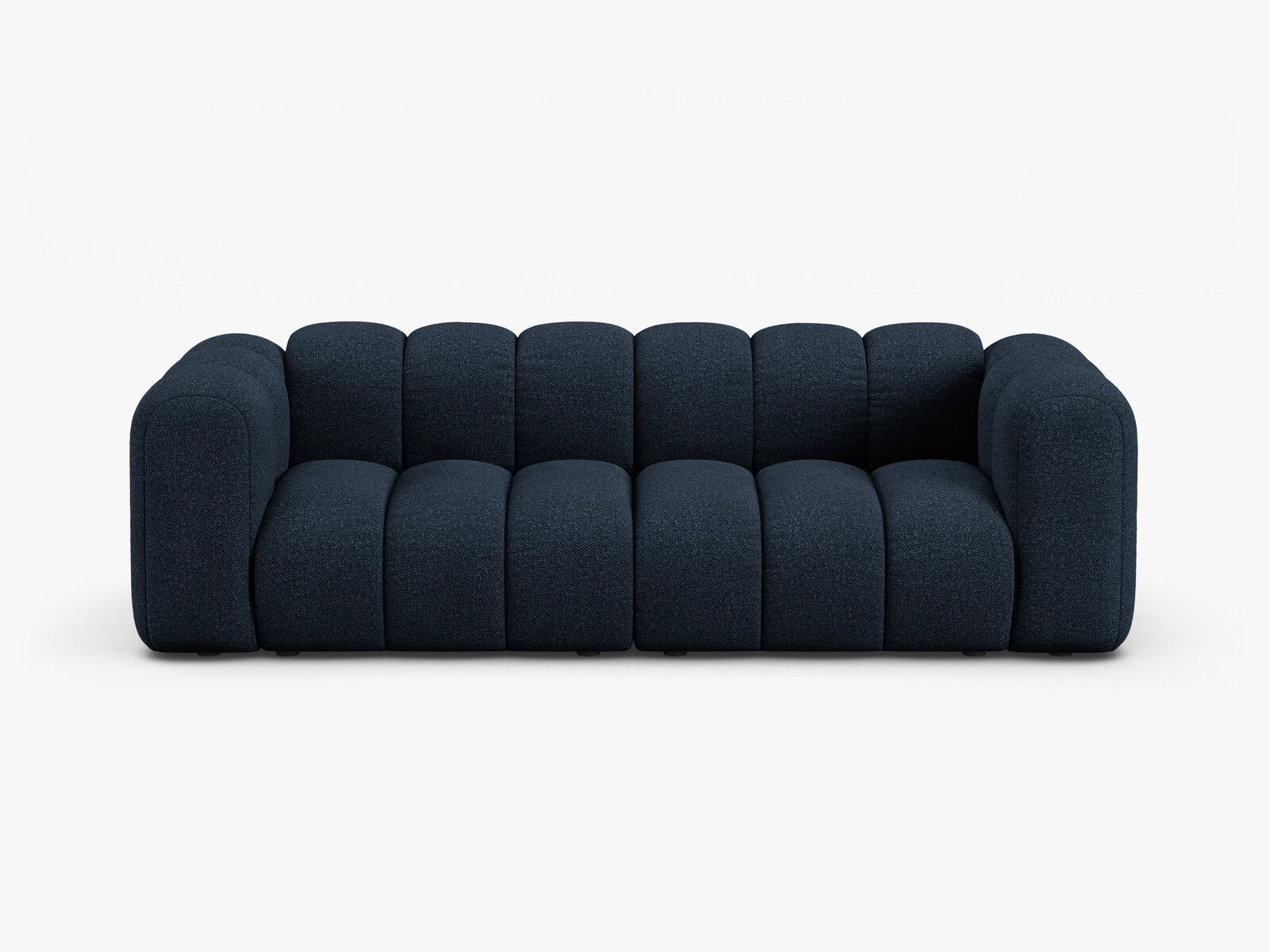 Micadoni Sofa Lupine 3-Sitzer Boucle Baloo Dunkelblau