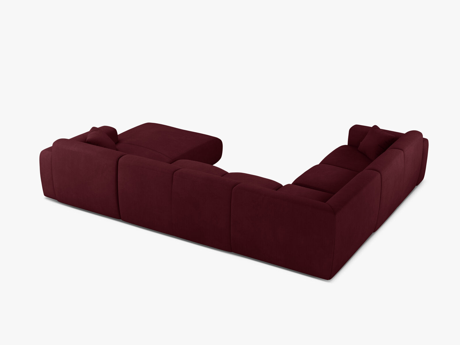 Micadoni Molino Panoramasofa 6-Sitzer Links Chenille Rebel Bordeaux