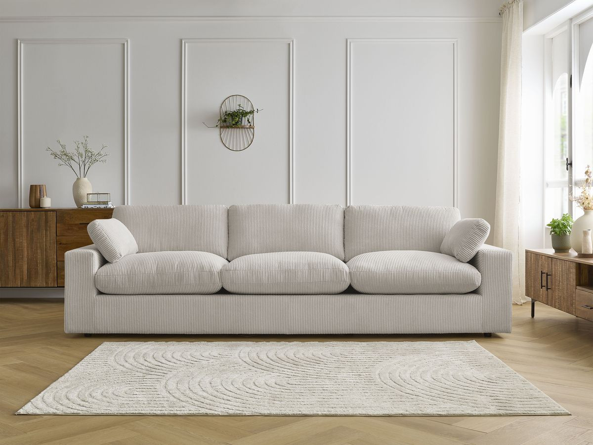 Bobochic Belair Sofa 4-Sitzer Cordsamt Beige