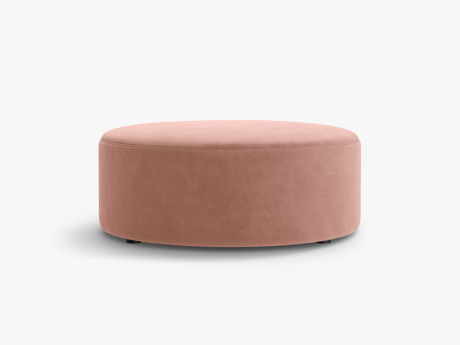 Micadoni Pouf Dia 90cm Samt Salvador Rosa