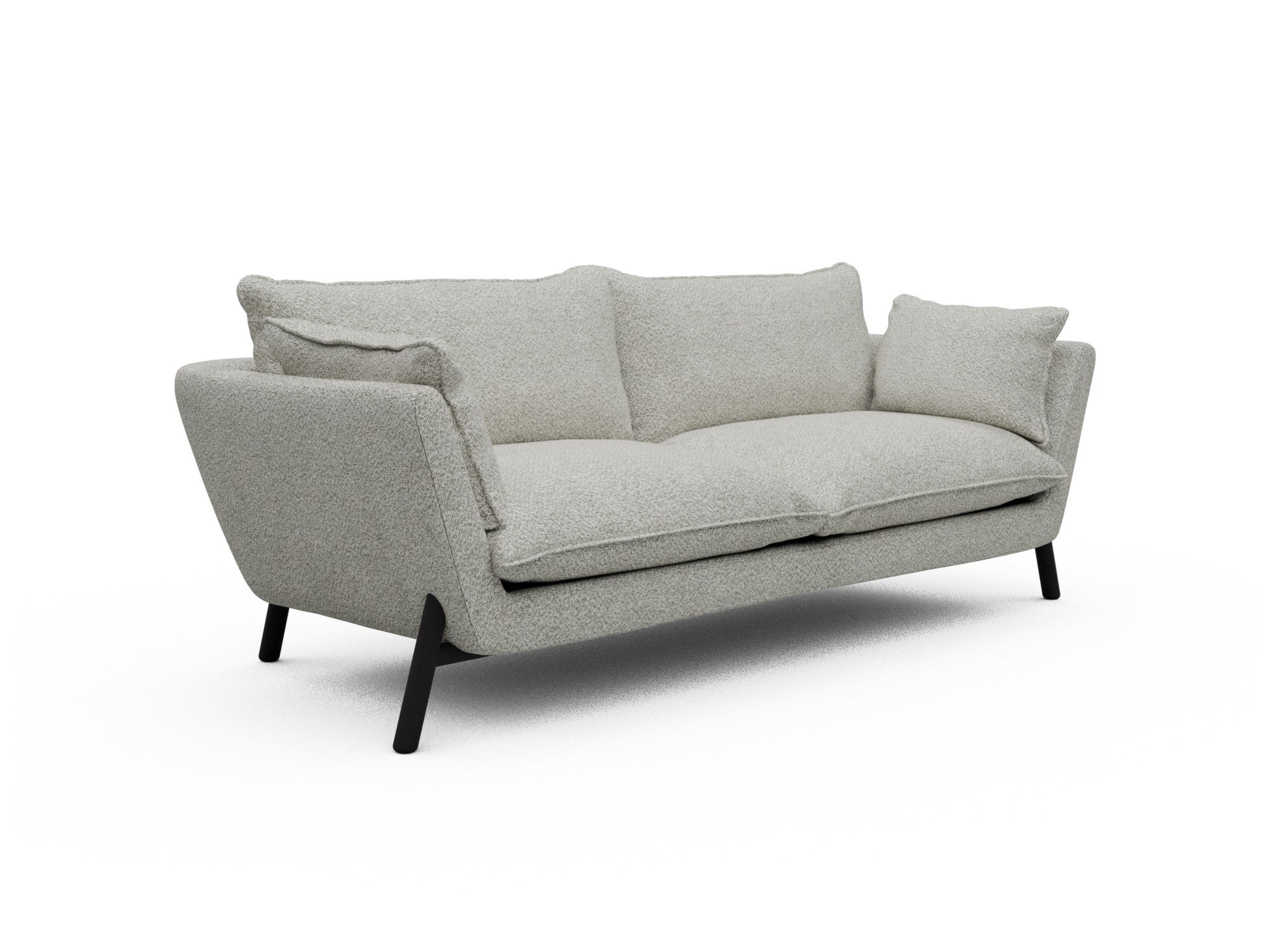 Skandi Home Sofa Emil Soft 3-Sitzer Beinfarbe Eiche Schwarz Vanora-Warm-Sand moebelfaktor