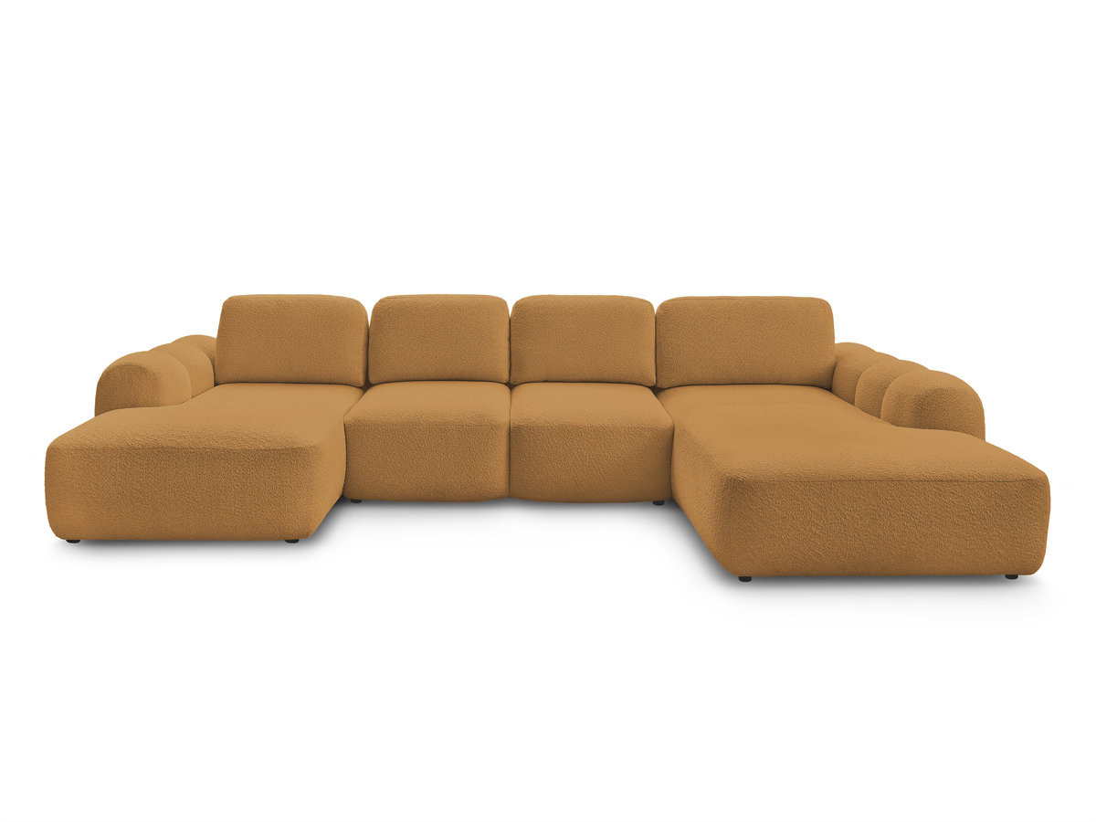Bobochic Montaigne Wohnlandschaft Bouclé-Stoff Gelb Ecke links