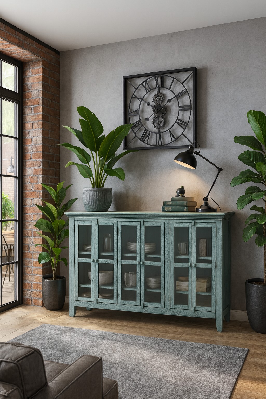 Livin Hill Highboard Avola Rustikal Türkis/Mint