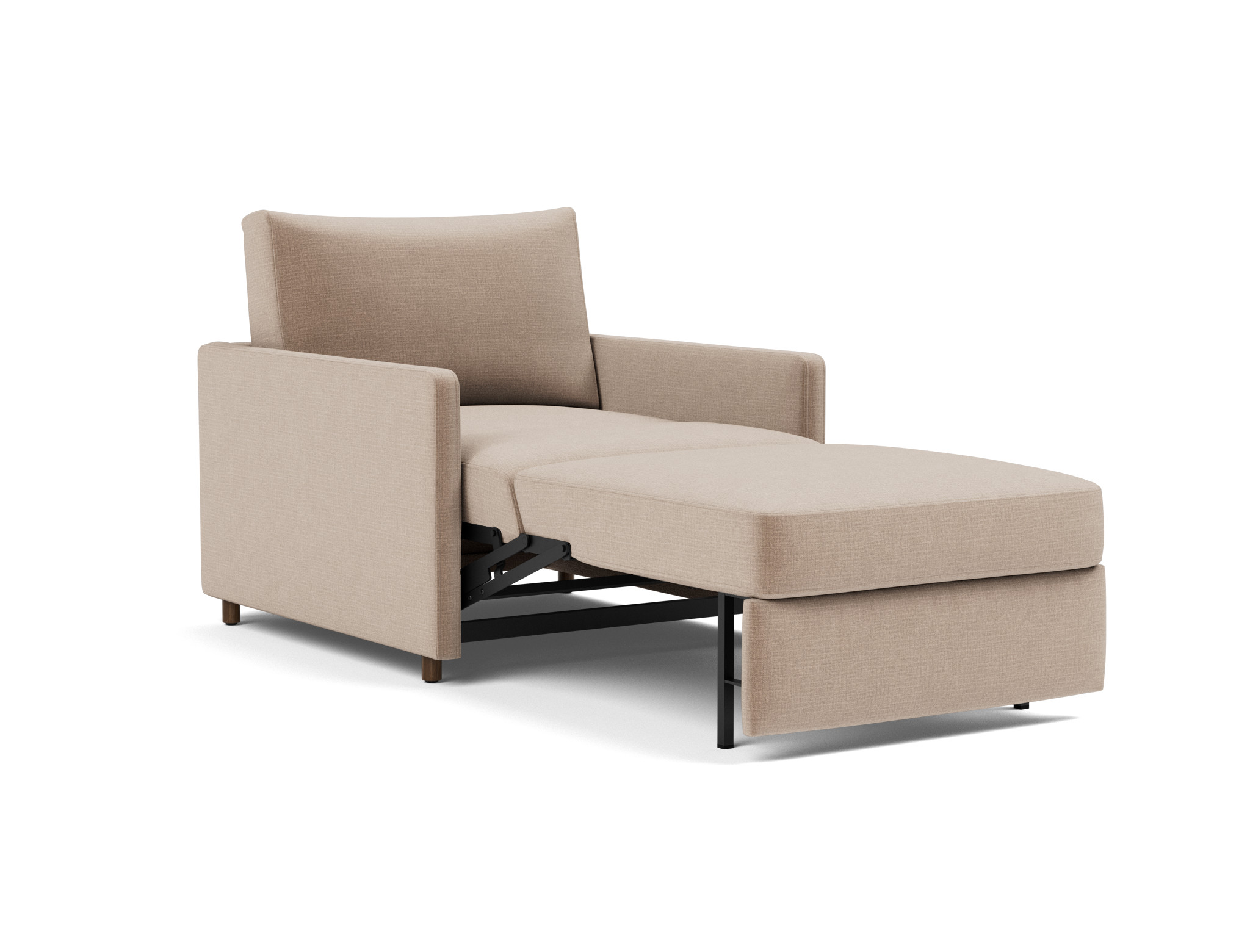 Schlafsessel Neah mit Slim-Armlehnen Chenille Esina 417-Mocha