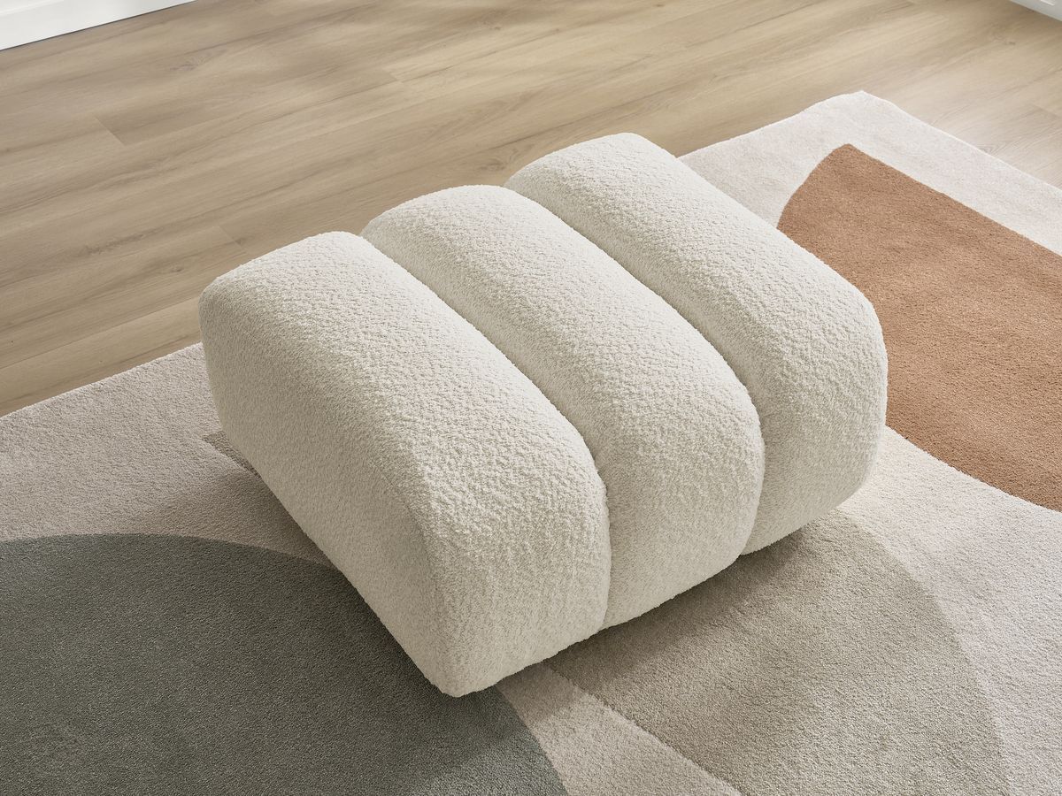 Bobochic Talia Pouf Bouclé-Stoff Beige