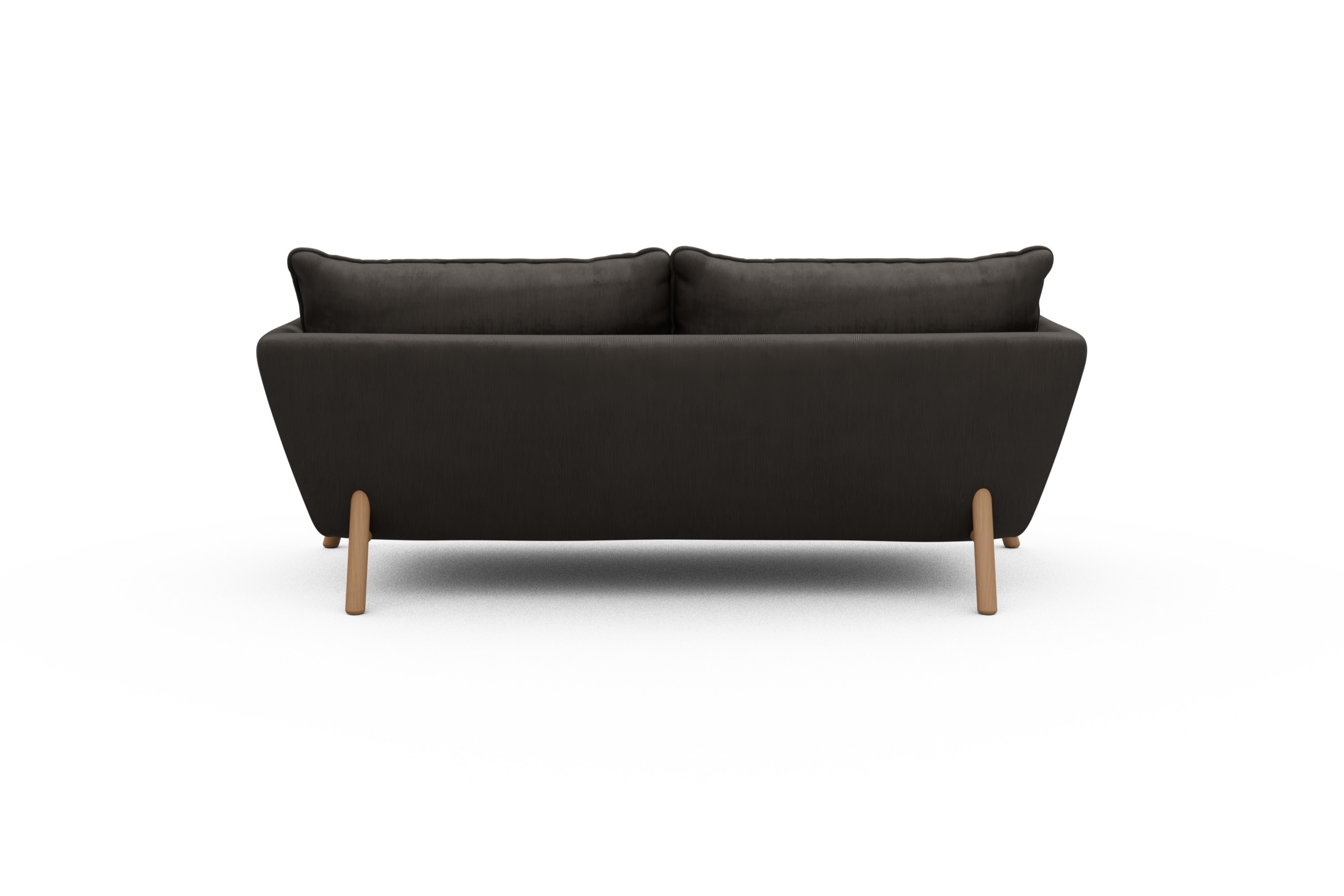 Sofa Emil PREMIUM 2-Sitzer Beinfarbe Eiche Natur Cordufine-Taupe